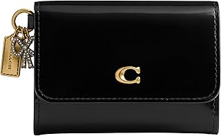 COACH Women's Essential Flap Card Case With Charm Black One Size