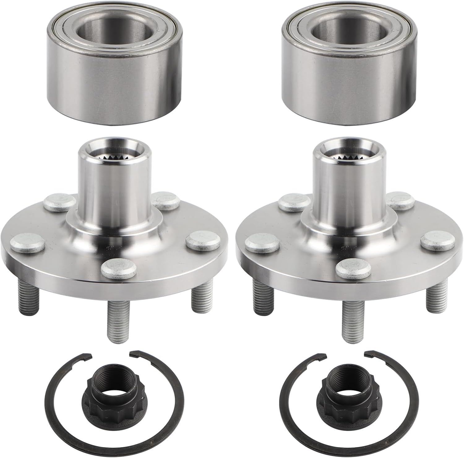2 x Front Wheel Hub Bearing Assembly Compatible with 2000-2005 Toyota Celica, 2003-2019 Corolla, 2003-2013 Matrix, 2003-2008 Pontiac Vibe, Replace 4350232080 4350202080