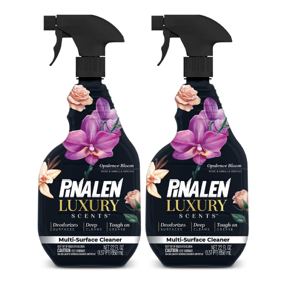 PINALEN Luxury Scent Multipurpose Cleaning Spray - Opulence Bloom - (2 Pack) 22 fl oz - All Purpose Cleaner for Kitchen, Bathroom & Surfaces