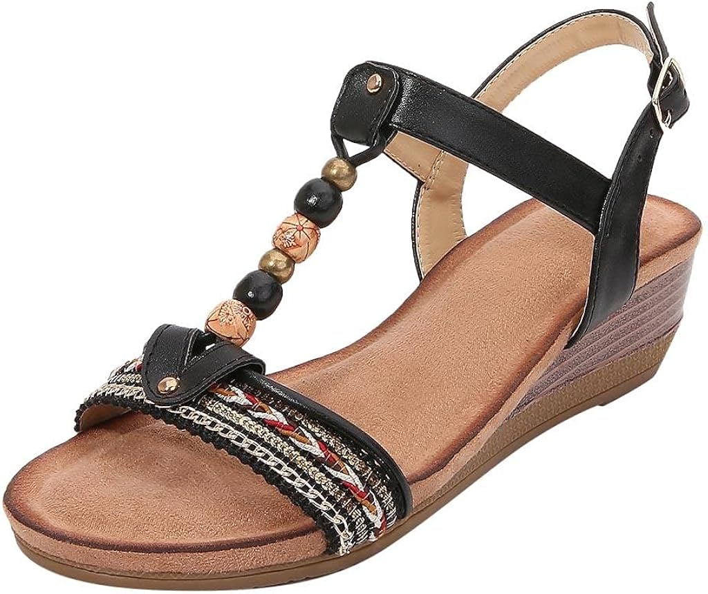 オフィスサンダル 中古 レディース 美脚 ウェッジソール サンダル ヒール 歩きやすい ストラップサンダル 厚底 パール シューズ コンフォート かわいい ぺたんこ おしゃれ 疲れない 通気性 蒸れない 軽量