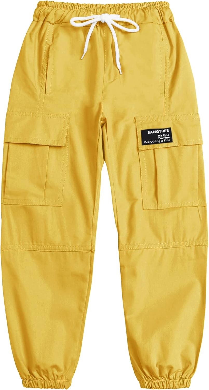 SANGTREE Girls & Womens Drawstring Cargo Jogger Pants,3 Years - Women 3XL - Picture 7 of 170