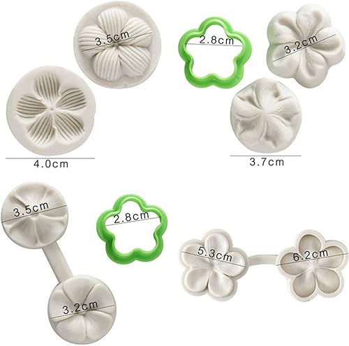 Vista 25 de KALAIEN 3 moldes para pastel de fondant de flores, margarita, flor de rosa, pequeño floral para fondant de chocolate, arcilla polimérica y jabón