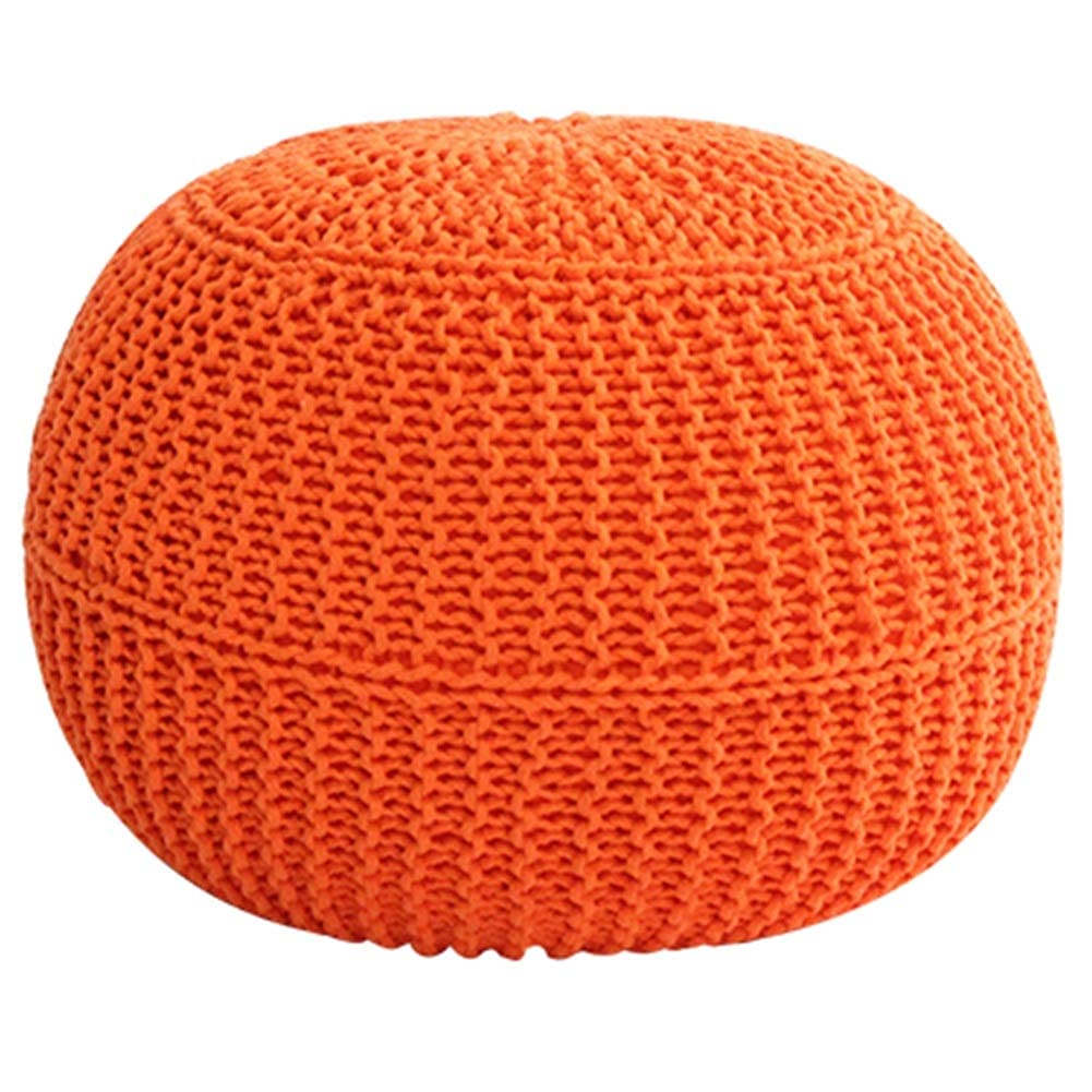 Coussin tressé repose-pieds orange pour soulager les jambes fatiguées à la maison