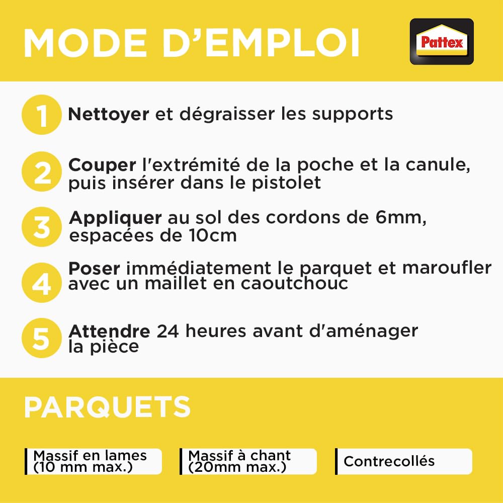 PATTEX Pistolet extrudeur en métal pour poches de mastic silicone, acrylique et colles polymère hybrides - poche de 600ml
