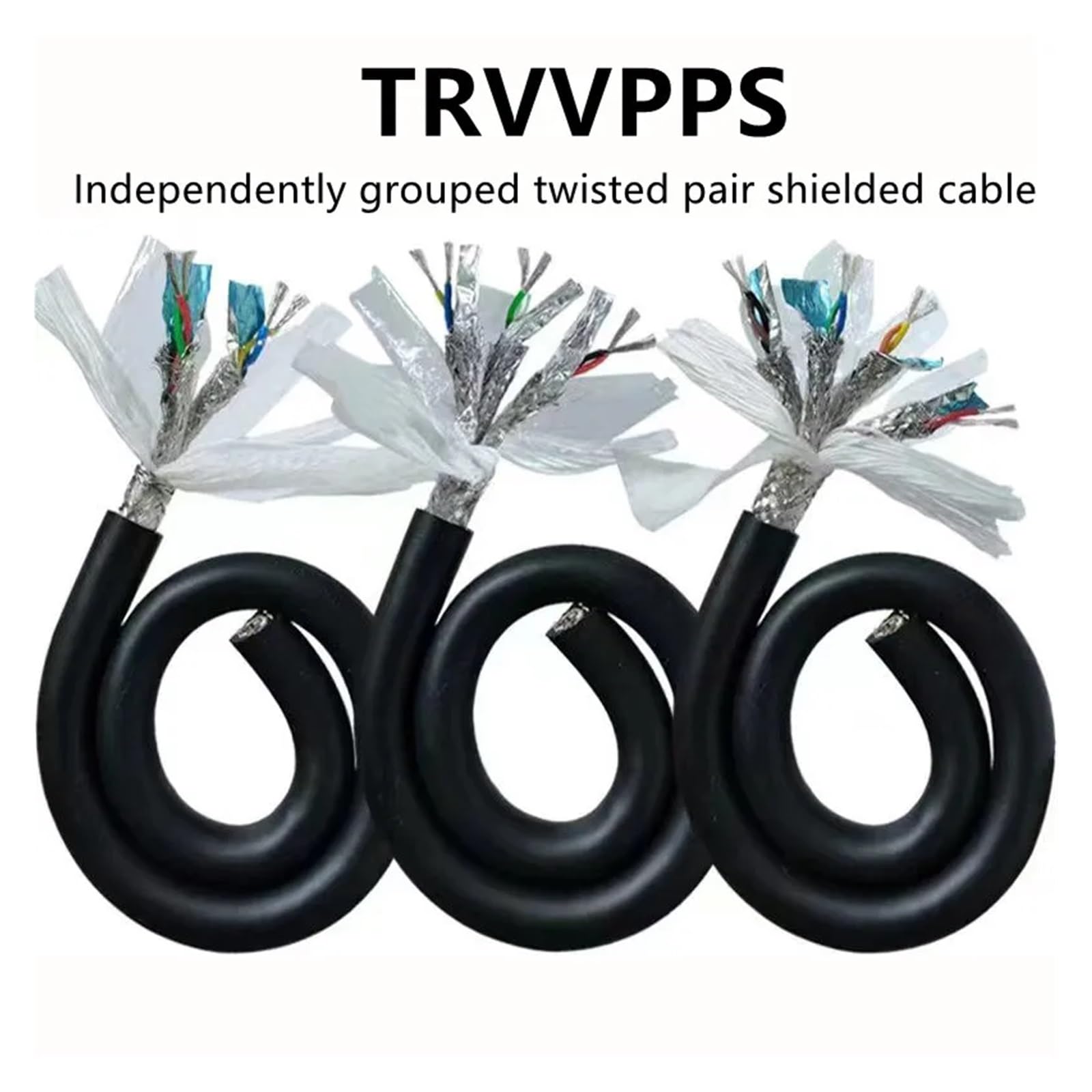 Cavo di controllo del segnale schermato, cavo a catena portacavi in ​​PVC rame con doppia schermatura isolato TRVVPPS 4-20 nuclei 1 metro(20 Awg,16 cores 1 meters)