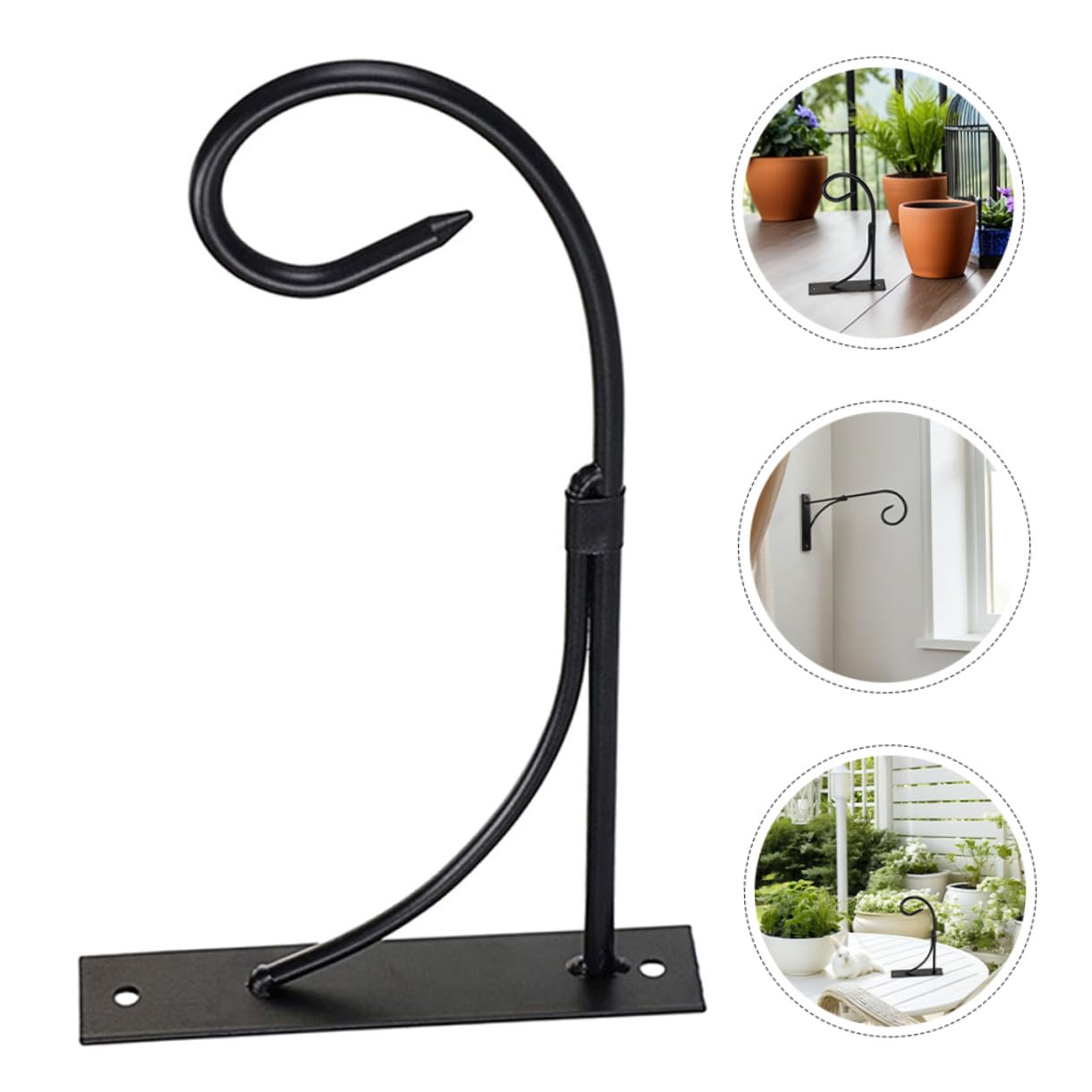 BESTonZON 2juegos Soporte De Pared para Flores Estilo Europeo Soporte Resistente De Hierro para Colgar Plantas Gancho para Macetas Cestas y Linternas para Decoración De Pared Sala De Estar o