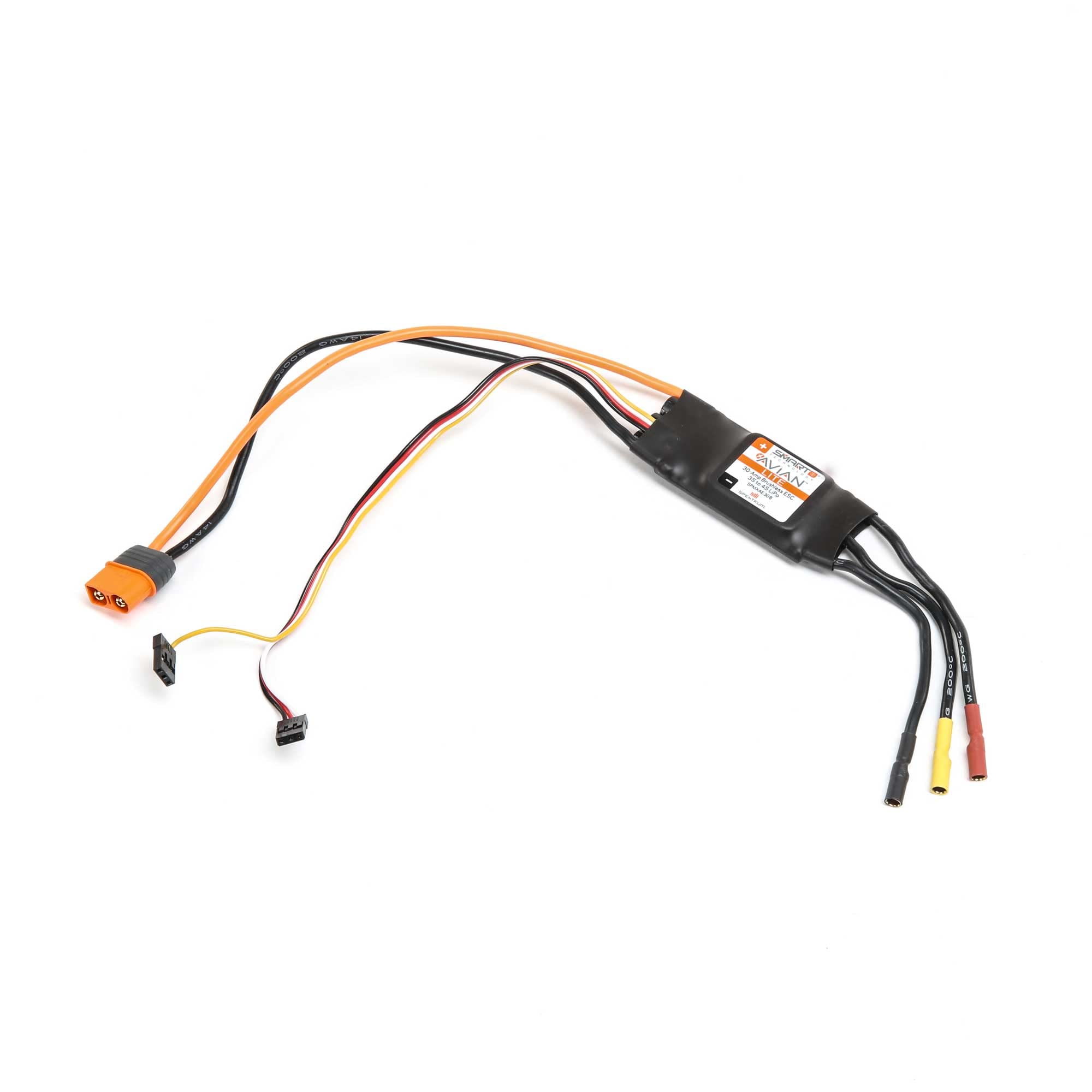 Spektrum Avian 30-Amp Smart Lite Brushless ESC, 2S-4S: IC3, SPMXAE30B