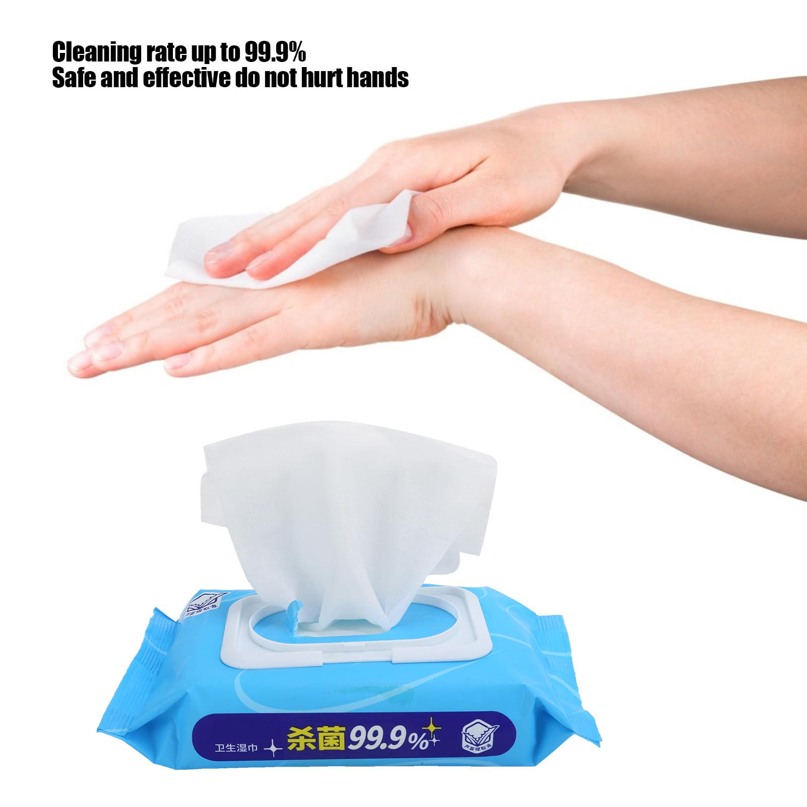 Salviette umidificate 3 sacchetti Salviette detergenti delicate Delicate sulla pelle Nessuna irritazione per le Pelle del viso Adulti Studenti Tasso di pulizia non tessuto del