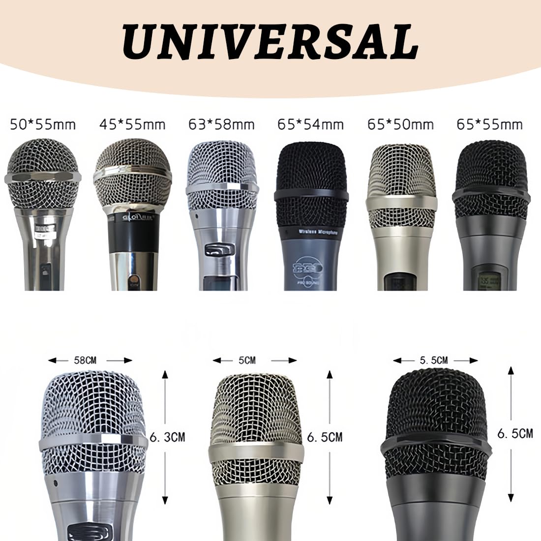 EIYVPRA 6 Pieces Microphone Sponge, Windproof Reusable Microphone - Image 3