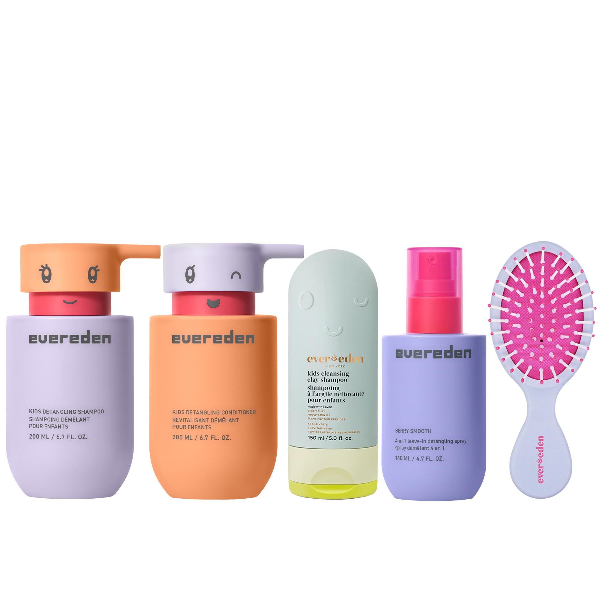 Ultimate Kids Haircare Set: Detangling Shampoo & Conditioner, 4-in-1 Detangler Spray, After Swim Shampoo, and Detangling Hair Brush | Gentle, Vegan Hair Care for All Kids' Hair Types