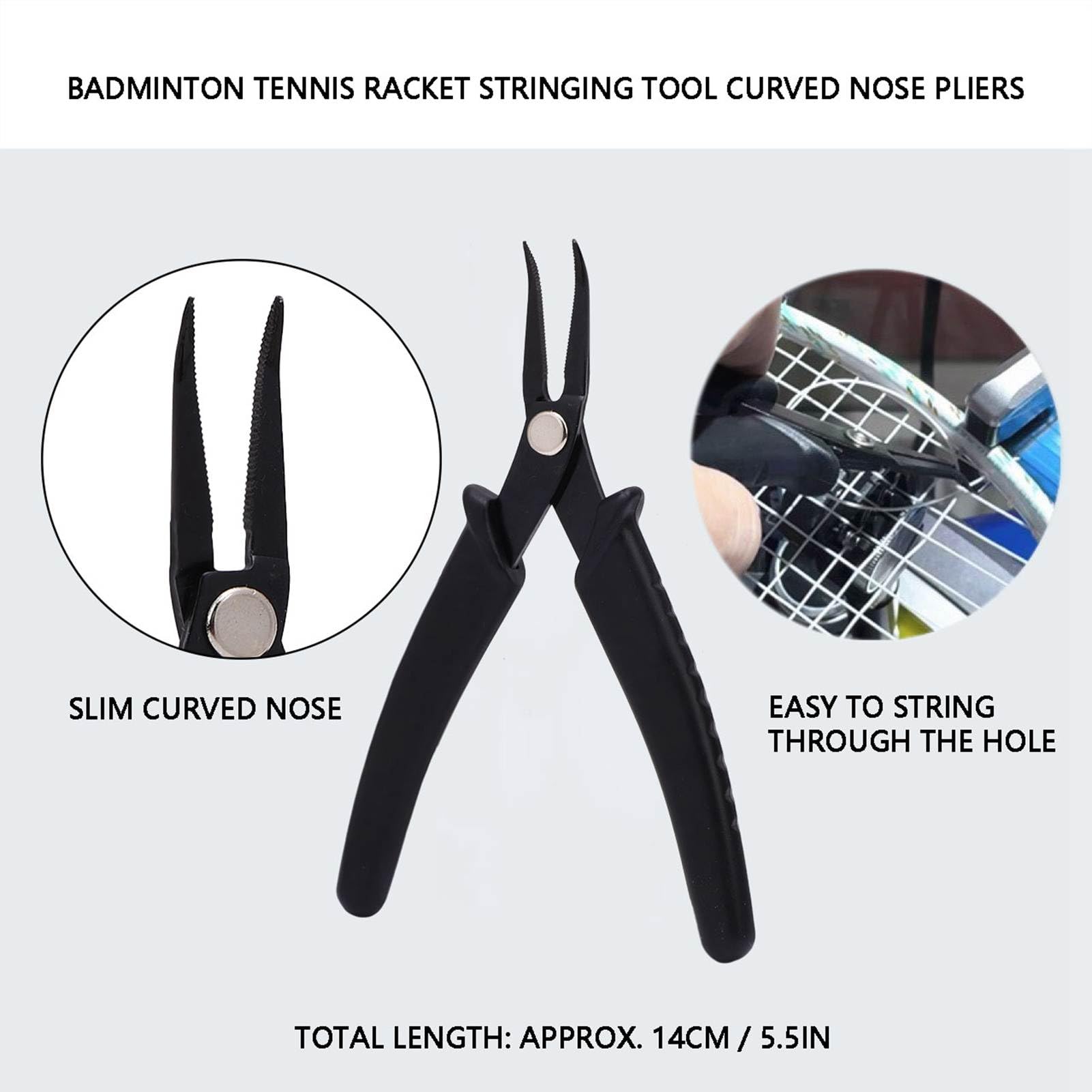 Pince de Cordes de Nez Courbe 14 Cm pour Raquettes de Tennis de Badminton