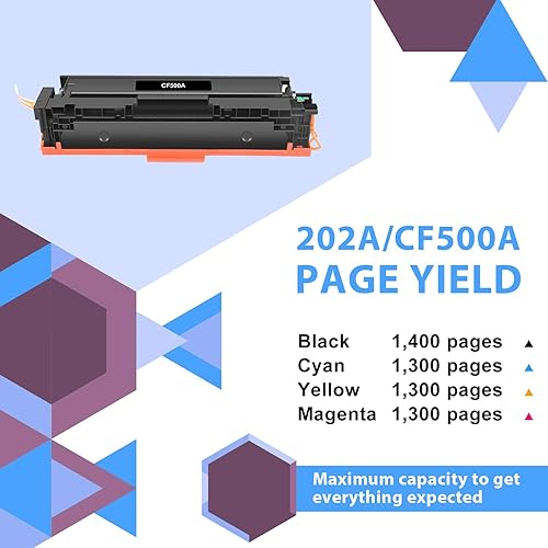 Miniatura 4 de Cartuchos de tóner 202A 202X rendimiento estándar, paquete de 5 repuestos compatibles para HP 202A 202X Color Pro MFP M281fdw M281cdw M254dw M254