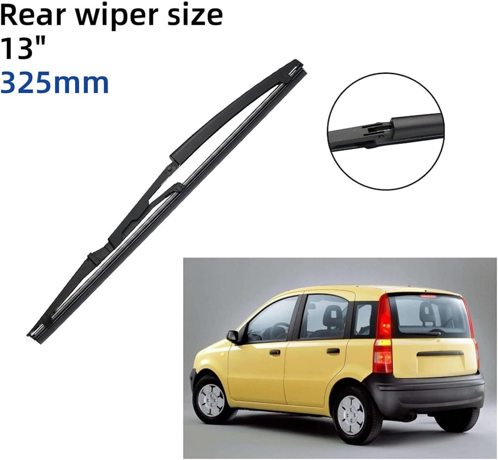 Juego de limpiaparabrisas Escobilla para limpiaparabrisas delantero y trasero para Fiat para Panda, accesorios para limpiaparabrisas.