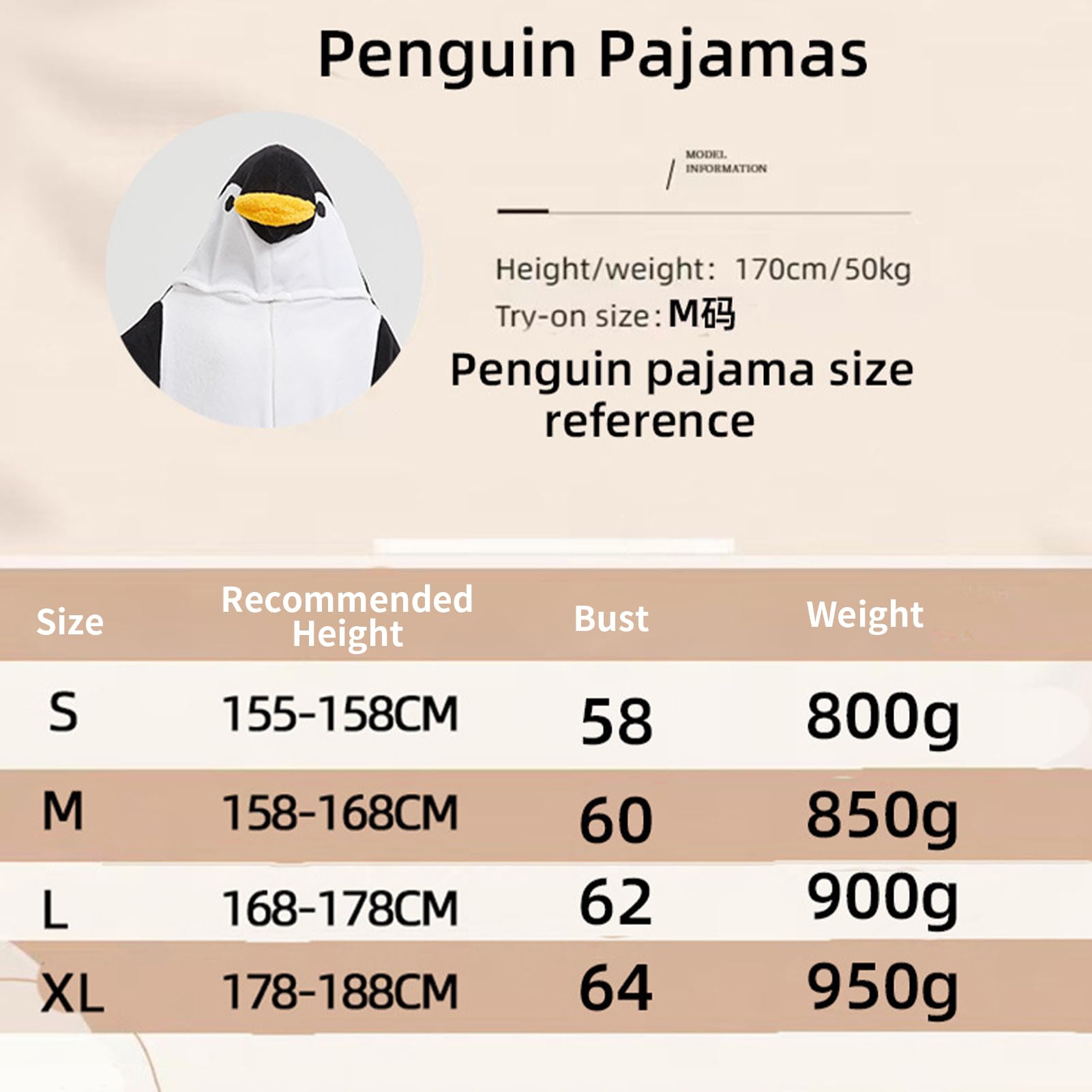 Générique Pigiama Pinguino - Tuta Un Pezzo Adorabile Costume Animale da Donna, Peluche Portatile Lunga Durata | Dormire Confortevole per Salone, Cosplay, Festa a Tema, Natale, Le