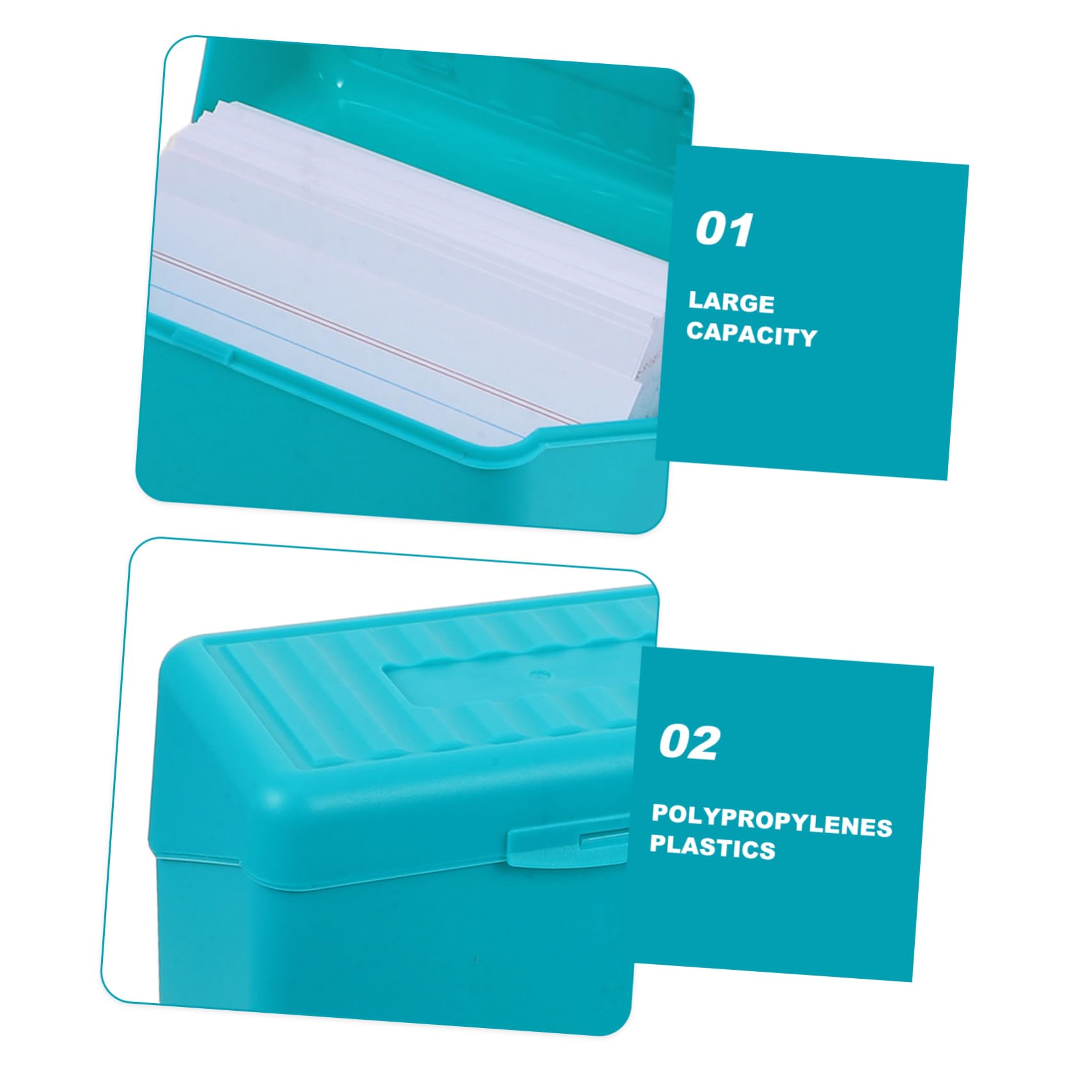 Karteikartenhalter mit Halter Notizkarten Organizer Etui aus Pp und Papier Kompakt Platzsparend für Zuhause und Büro