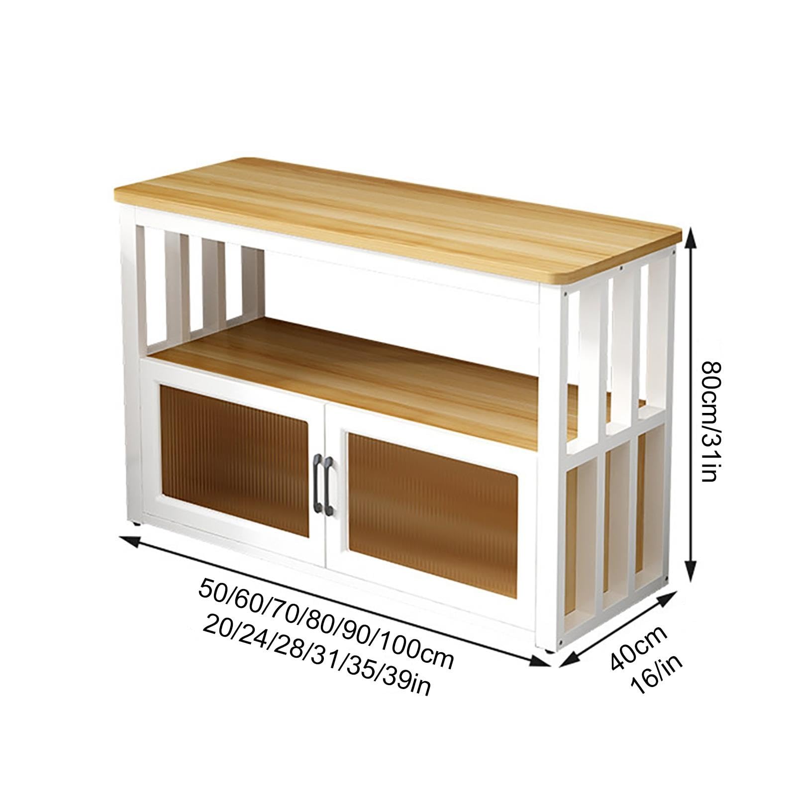 Tavolo per Acquario, Supporto per Acquario, Supporto per Terrario | Robusta Struttura in Acciaio, 3 Ripiani Aperti, Capacità di Carico 200 kg(White C,90x40x80cm/35x16x31in)