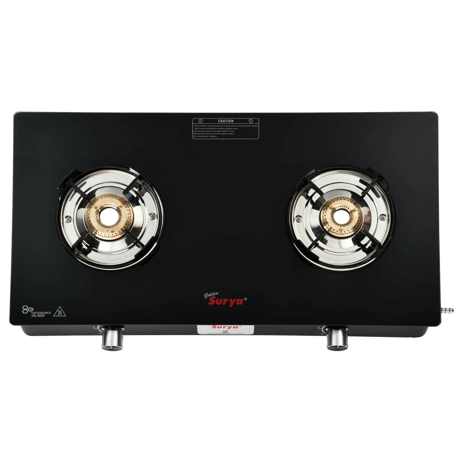 GOLDEN SURYA Premium Toughened Glass Top Manual Ignition, 18 Months Warranty, BIS Certified, Gas Cooktop 2 Burner Gas Stove (CXJ-22-FLAME GUARD)-image-21