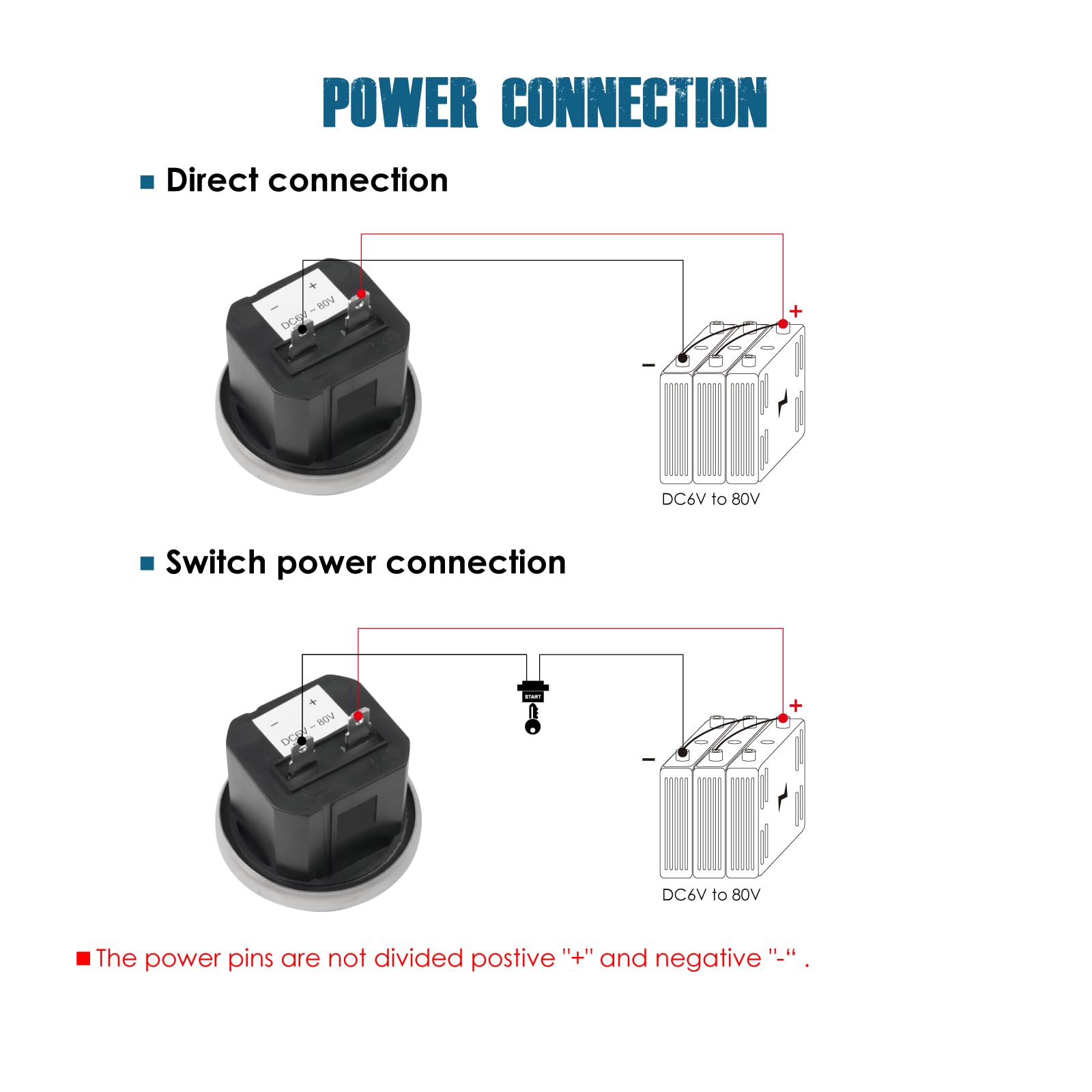 Contaore meccanico Runleader, CC da 6 V a 80 V, accumula ore TOT per tosaerba Generatore di trattori Carrello da golf Scrubber Compressore motore ATV marino e altre apparecchiature elettriche (DC)