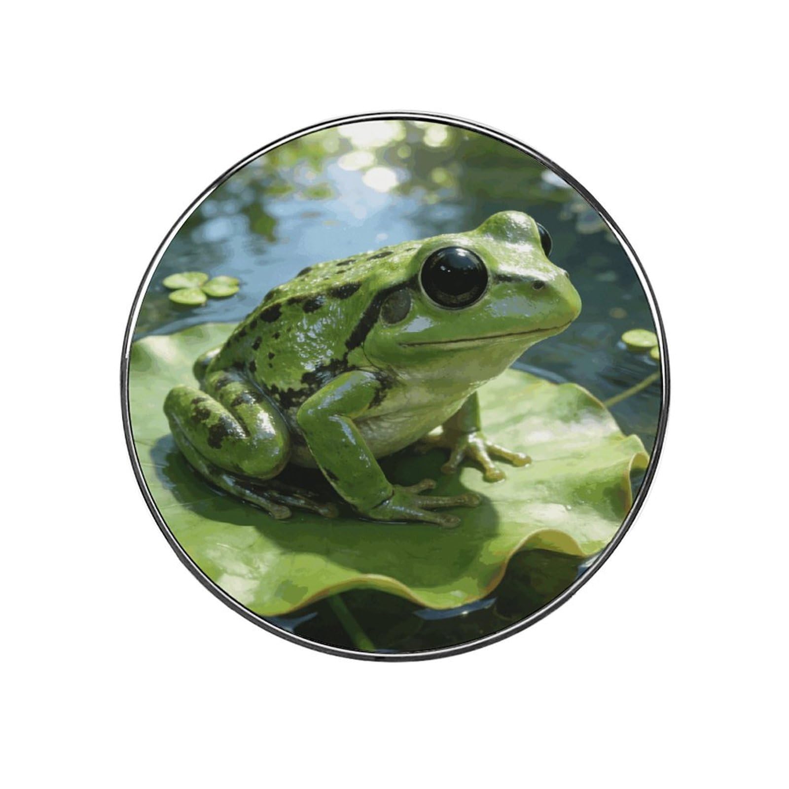 Frog Customizable Refrigerator Magnets, Strong Magnetic Fridge Stickers, Funny Round Decorative Fridge Magnets for Home Kitchen, Whiteboard, Locker, and Office