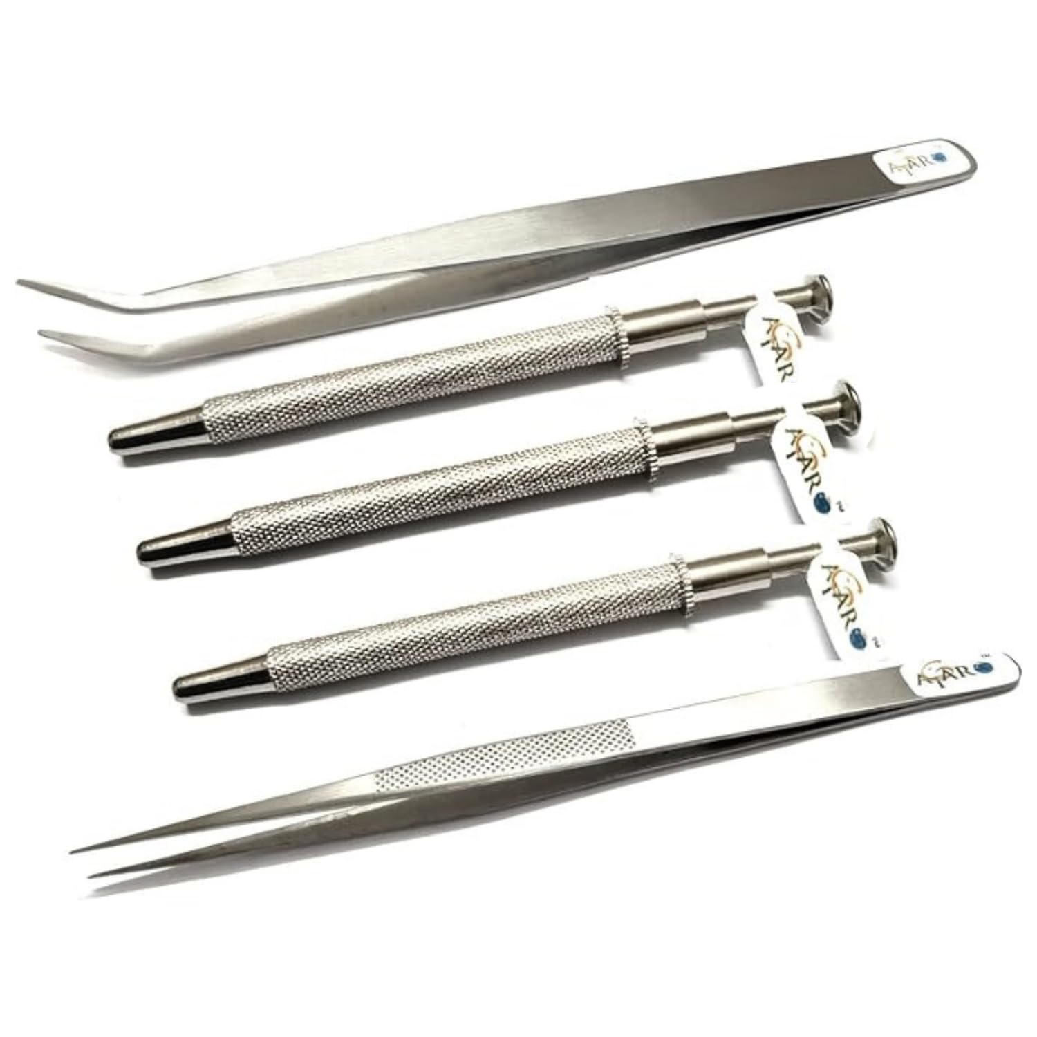 ATAR 5X Jewelry Gems Diamonds Tweezers Straight, Curve & 3,4,5 Prong Tweezers ATL51-image-23
