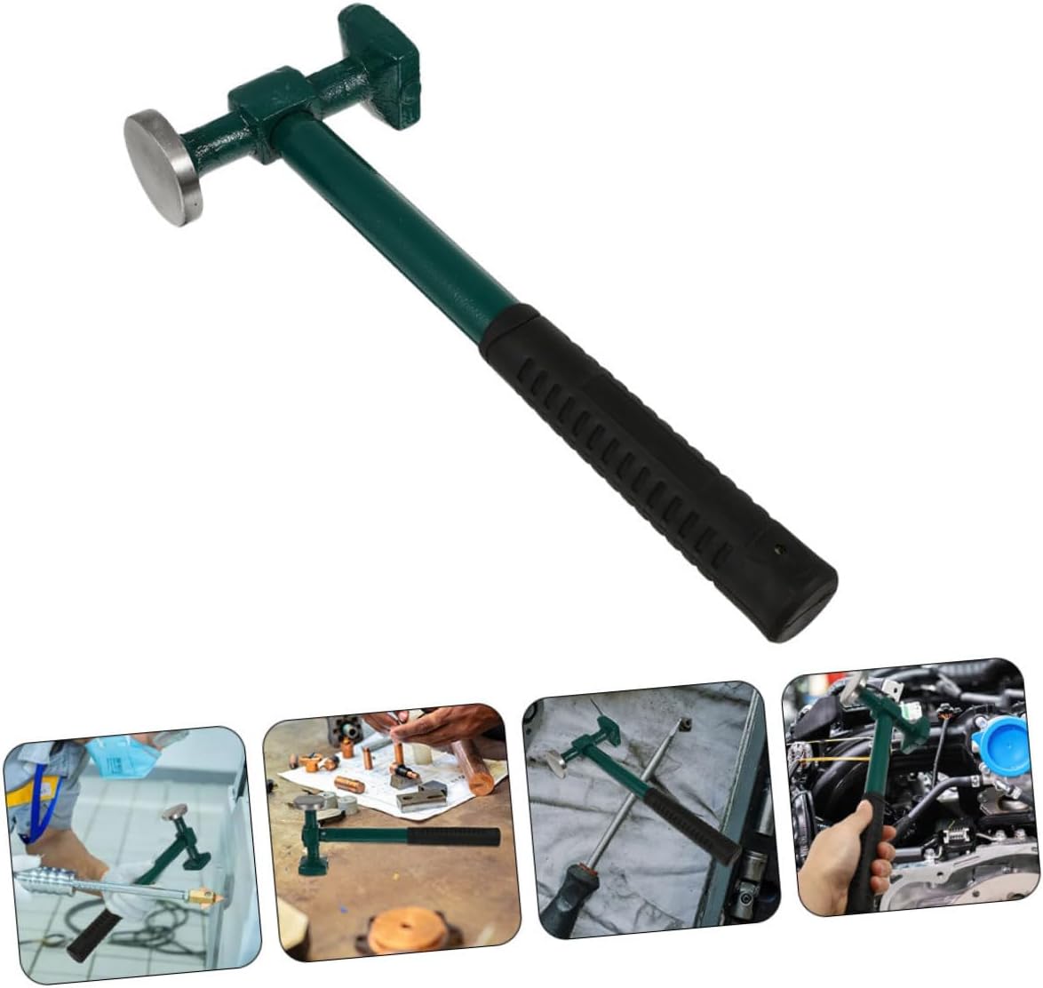HOMSFOU 2Pcs Repair Sheet Hammer Handle Auto Body Hammers for Precision Vehicle Panel Repairs Durable Tools for Door Skin Restoration