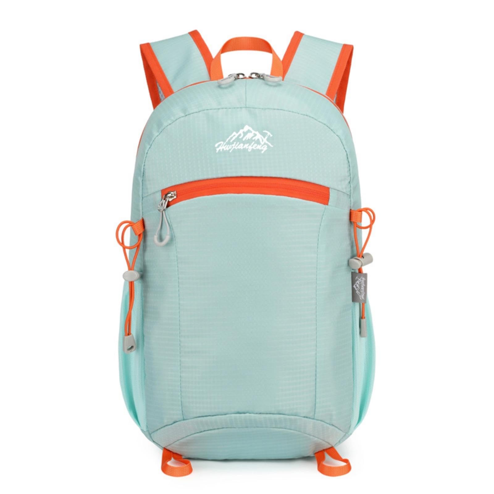 Waterproof Backpack Foldable Lightweight Backpack Side Pockets Packable Daypack for Walking, Biking Mint Green-image-21