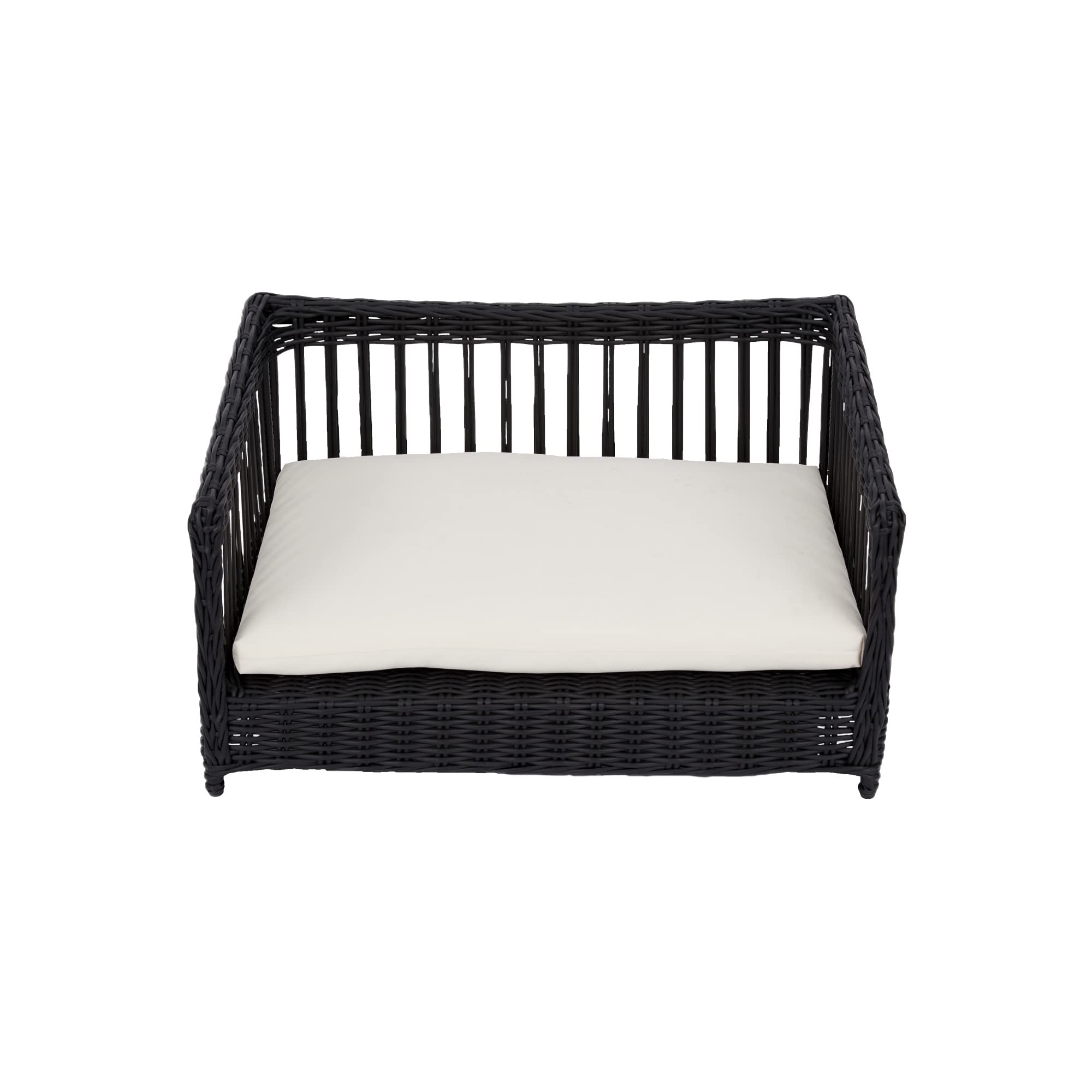 Teamson Pets - Dog Sofa Bed - Wicker - Cream - Water Resistant