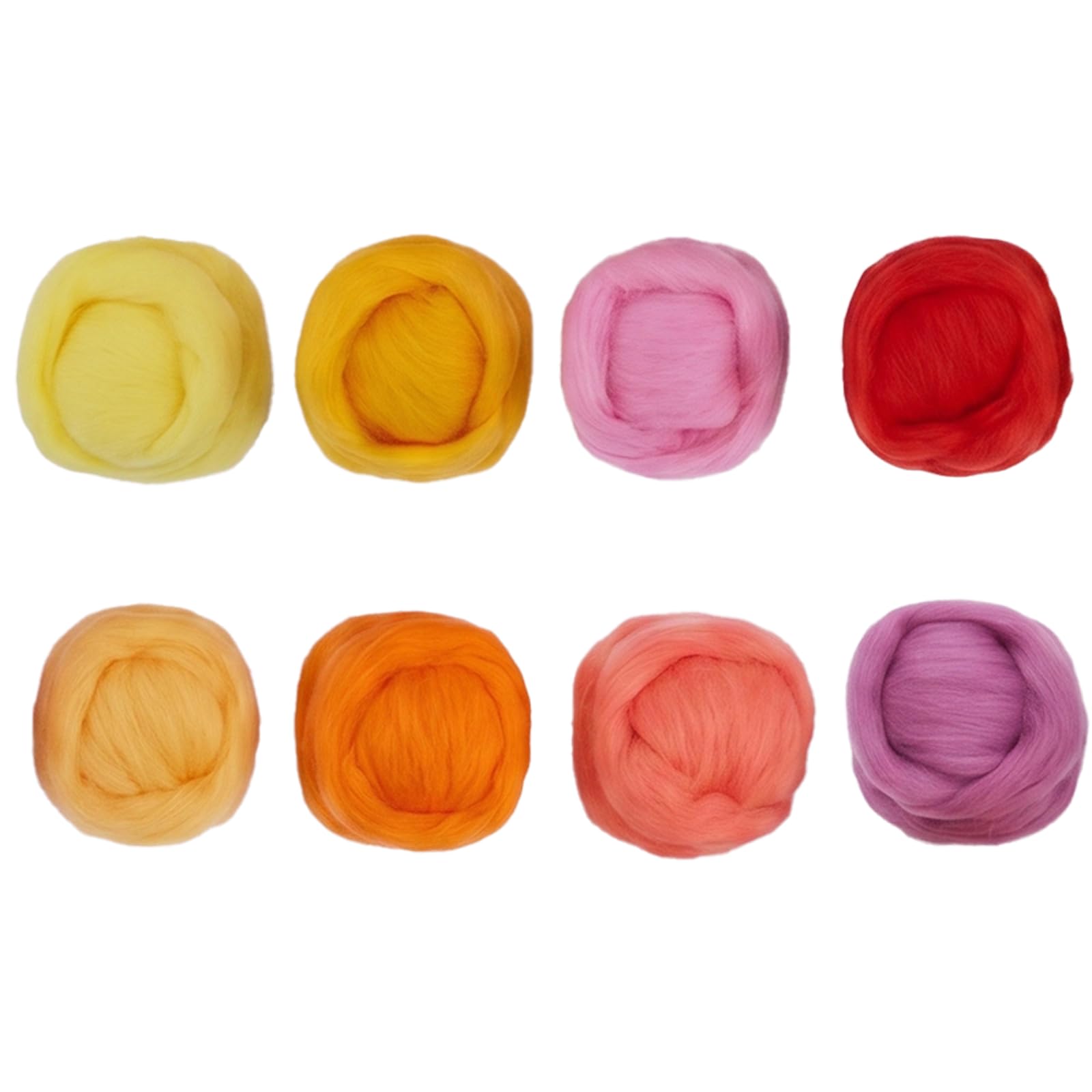 Cuixia Needle Felting Wool Set for DIY Crafts, 8 Colours 80g
