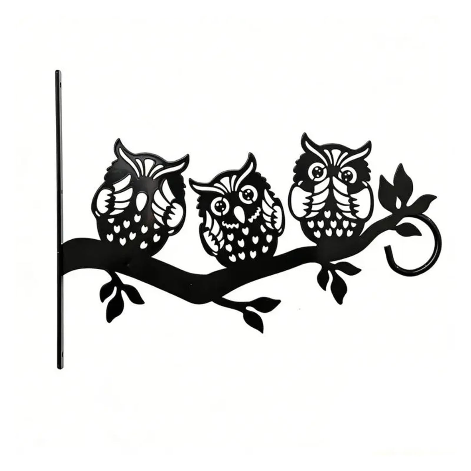 YUPLIODSX Hanging Basket Bracket Heavy Duty Garden Hanging Brackets Featuring Delicate Bird for Plant Pots(Three Owls)