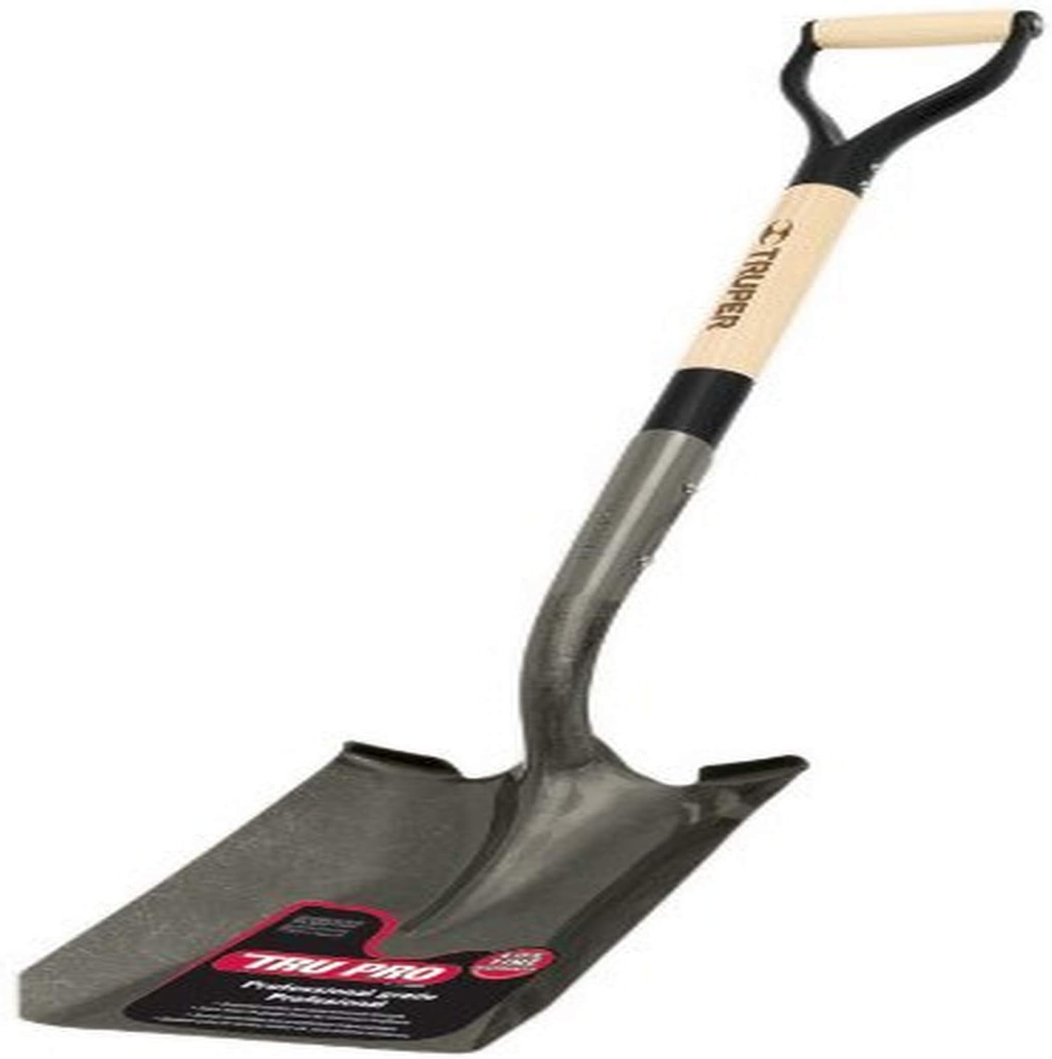 Truper 31199 Tru Pro 48-Inch Square Point Shovel, Fiberglass Handle, 10-Inch Grip