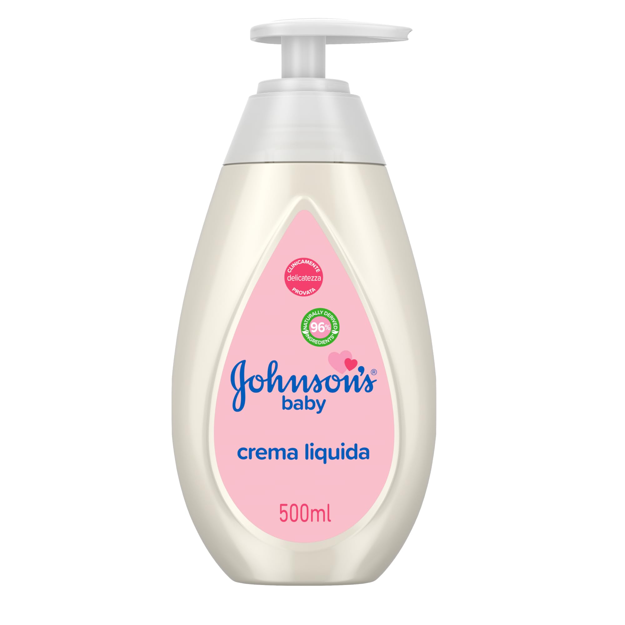 Johnson's Baby – Lotion hydratante (500 mL) – Testé par des pédiatres et des dermatologues – Formule sans colorants – Avec un pH équilibré