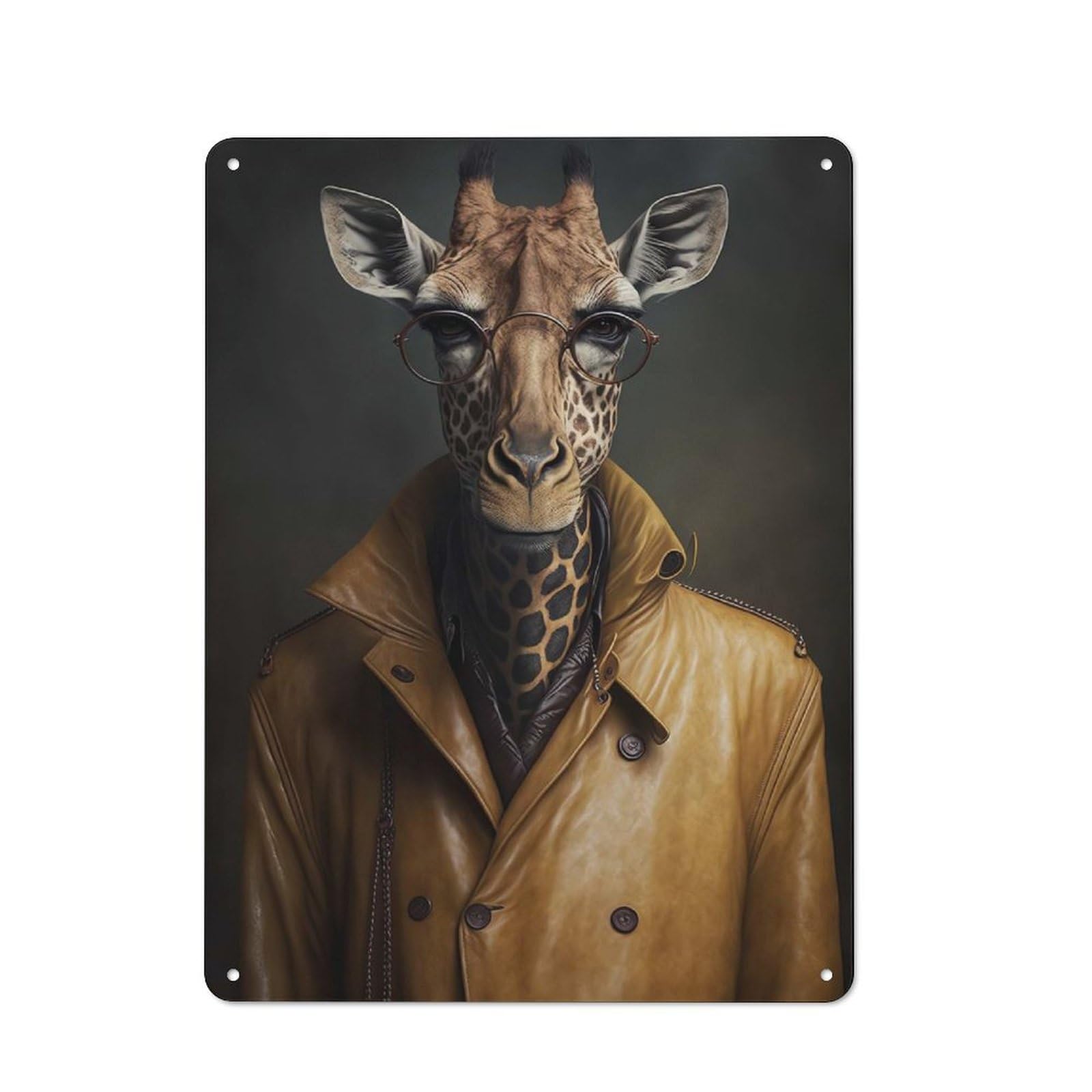 Junmoney Style-7 George Giraffe Garden Room Metal Sign 40X30cm, Vintage Shed Wall Decor For Conservatory, Home Bar Or Utility Room