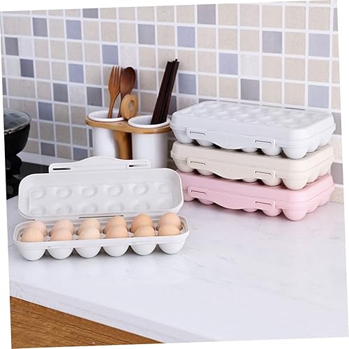 Miniatura 3 de Contenedor de huevos de 2 piezas, contenedor de 18 huevos, bandeja apilable de PP para huevos con tapa, bandeja de almacenamiento para huevos,