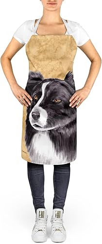 Miniatura 2 de Caroline's Treasures SC9138APRON Border Collie Wipe Your Paws Delantal de cocina, servidor de cocina, horneado, manualidades, jardinería para