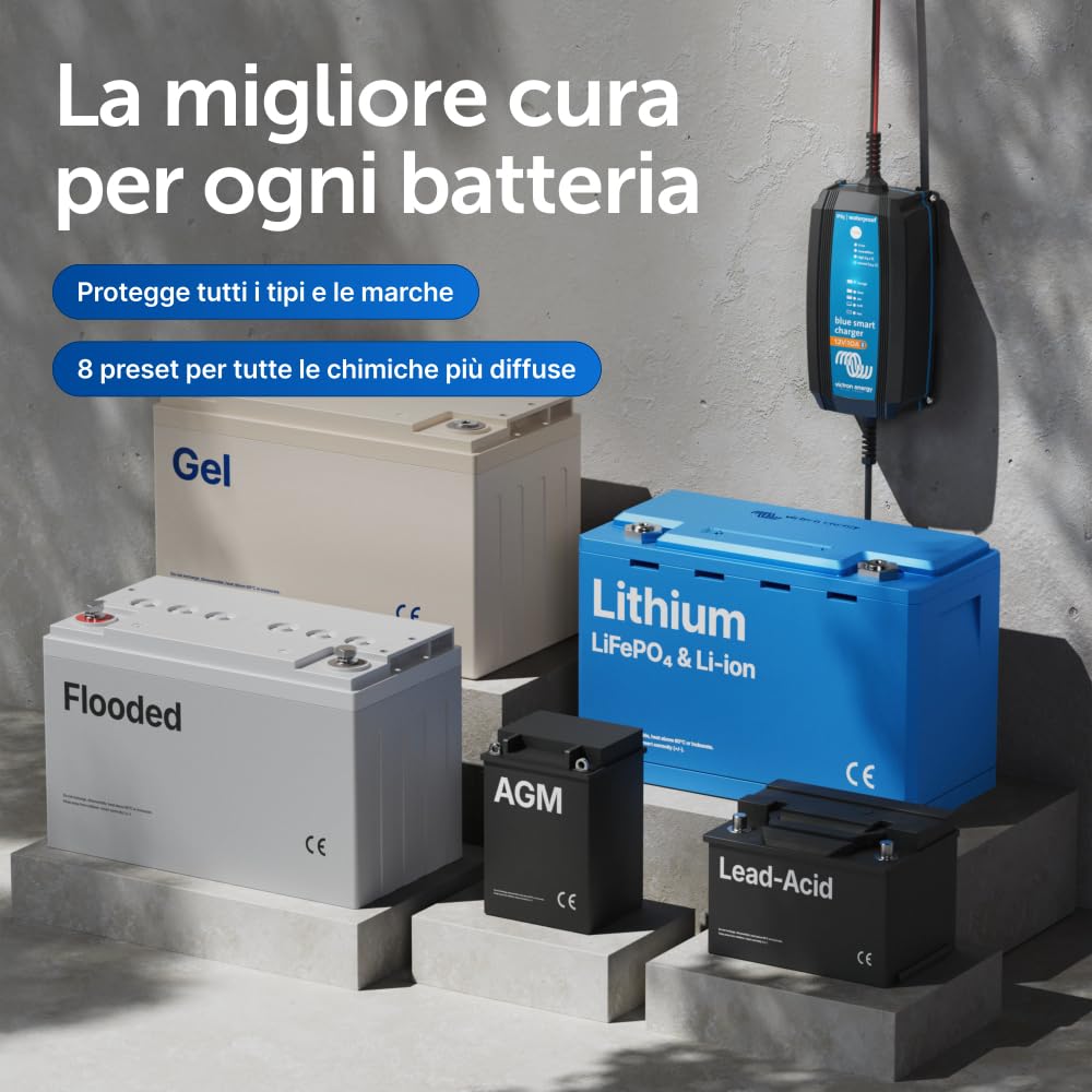 Victron Energy Blue Smart IP65 12-Volt 10 amp 230V, Caricatore Batteria, Bluetooth (CEE 7/17)