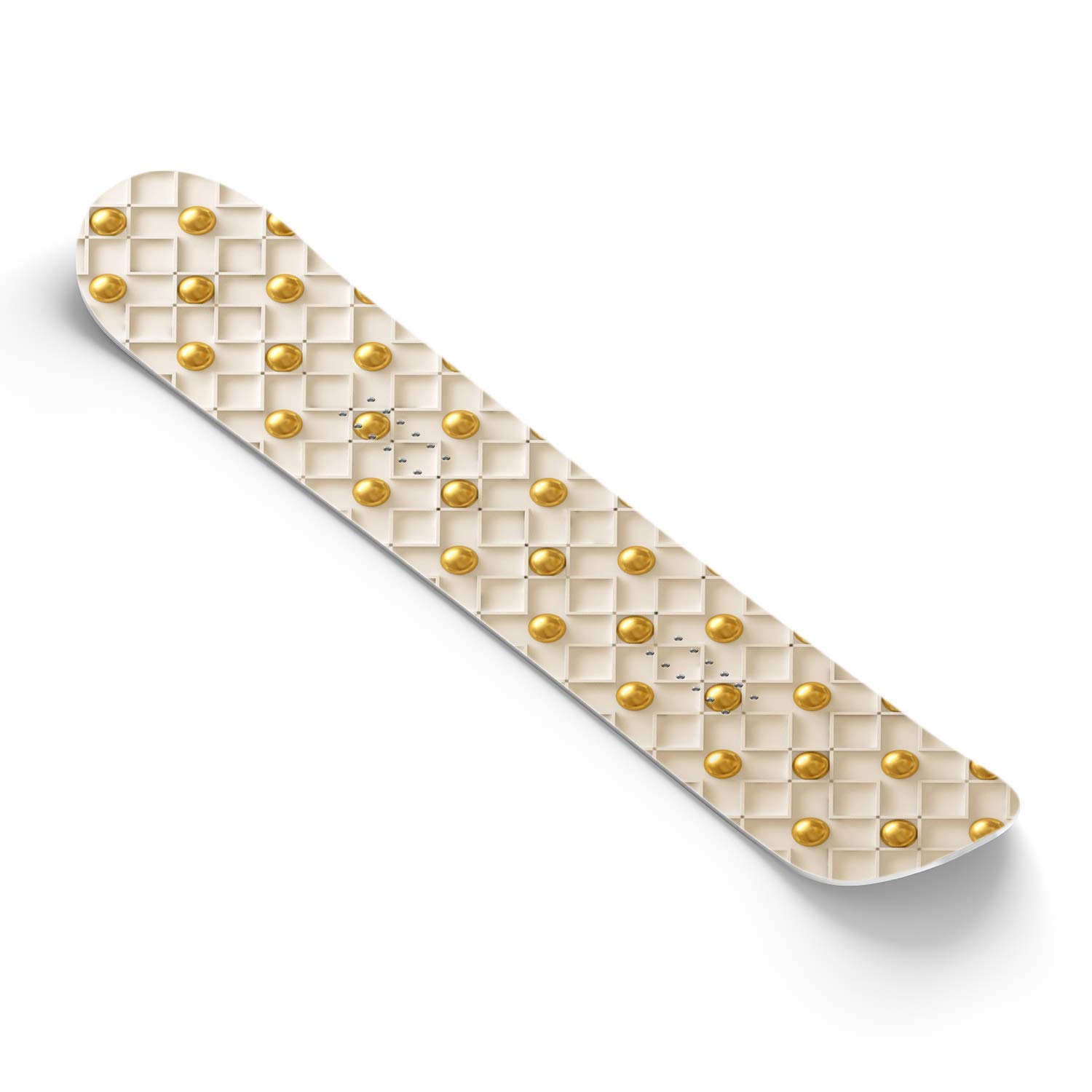 Snowboard Wrap Graphic Sticker Skin Cover - Includes Breakaway Knife - Universal Fit up to 65 inches and 14 inches Wide - Gold Pearl