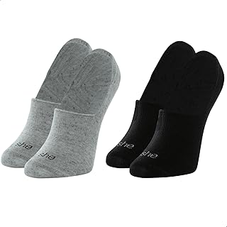 Kit 2 Pares Meia Super Invisível Borda Siliconada com Algodão Feminina She by Mash