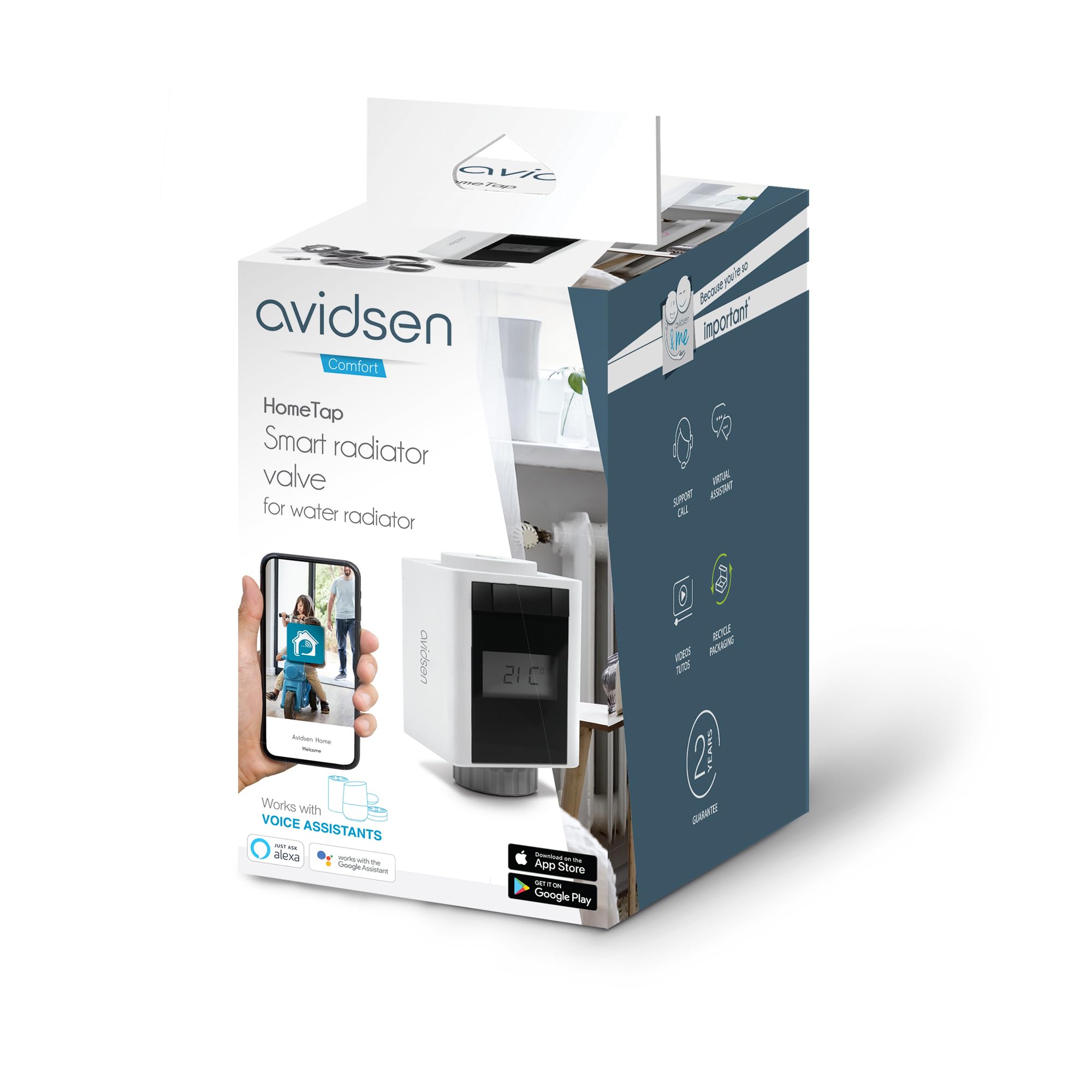 Avidsen HomeTap 127061 Valvola Termostatica Wi-Fi Secondaria Connessa