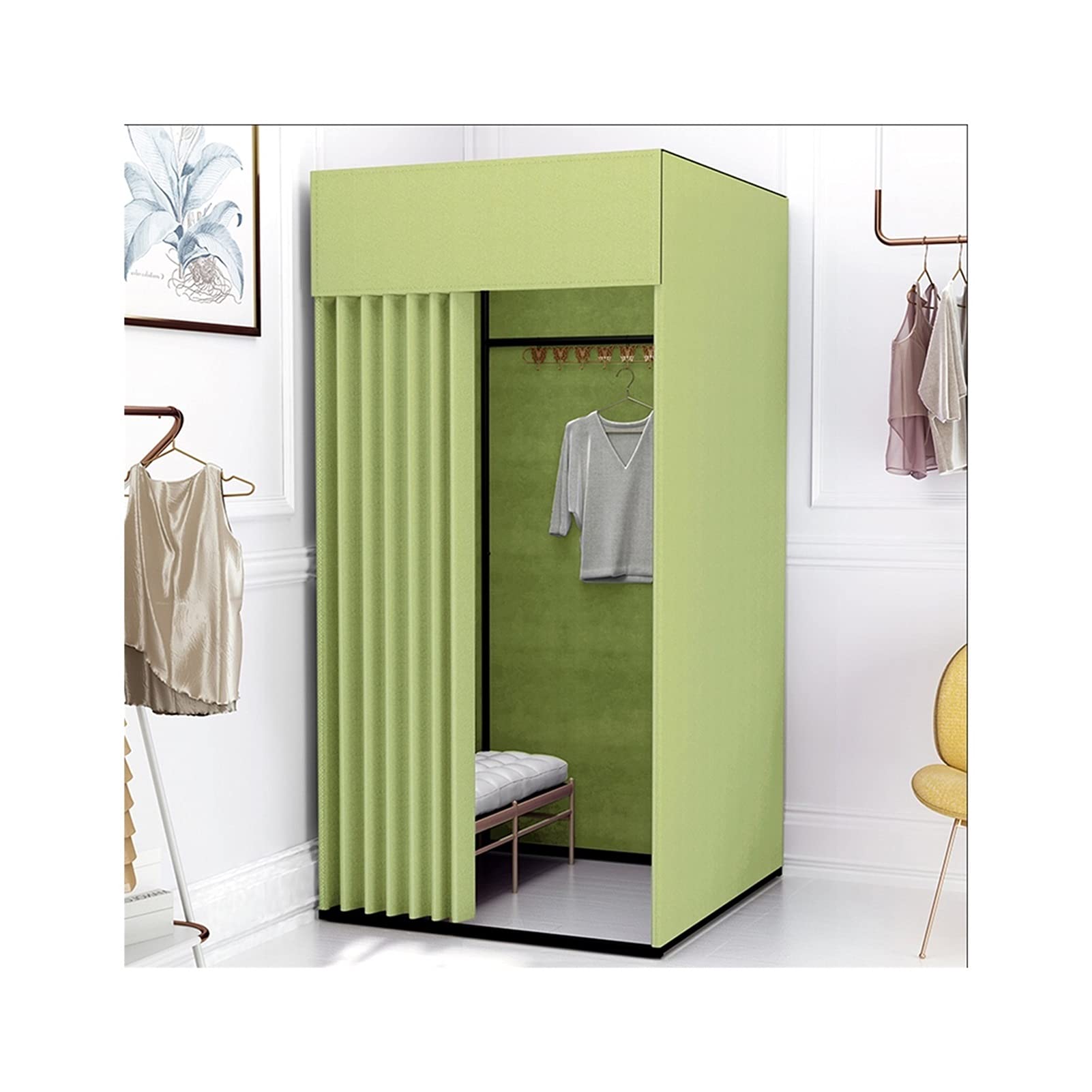 90% Tasa De Sombreado Vestuario De Baño De Campamento Probador De Partición De Protección De Privacidad Separador De Ambientes Con Cortina Y Vestidor Cuadrado Con Soporte 14 Colores ( Color : D , Size
