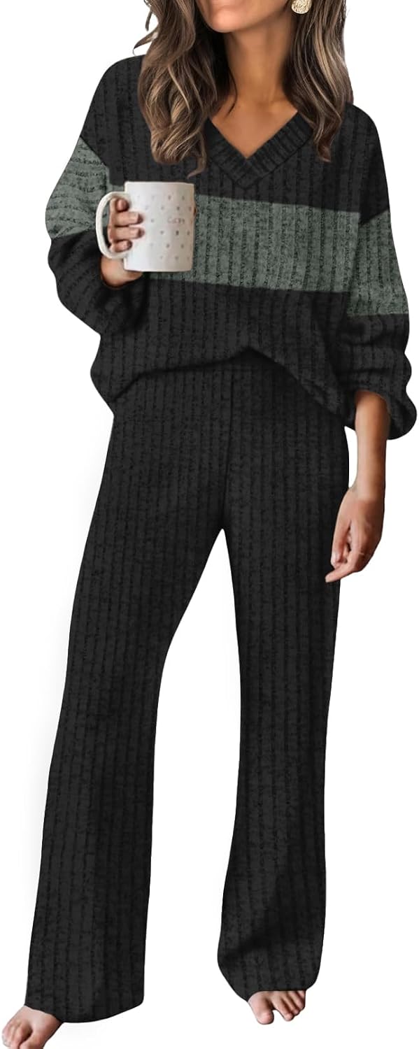 RUMIA Lounge Sets for Women Cozy Travel Matching Sweater Fall Outfits