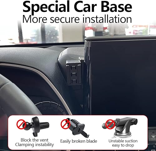 Miniatura 2 de Soporte para teléfono de automóvil para Toyota Highlander 2020 2021 2022 2023 2024 Accesorios de automóvil, decoración interior, soporte para