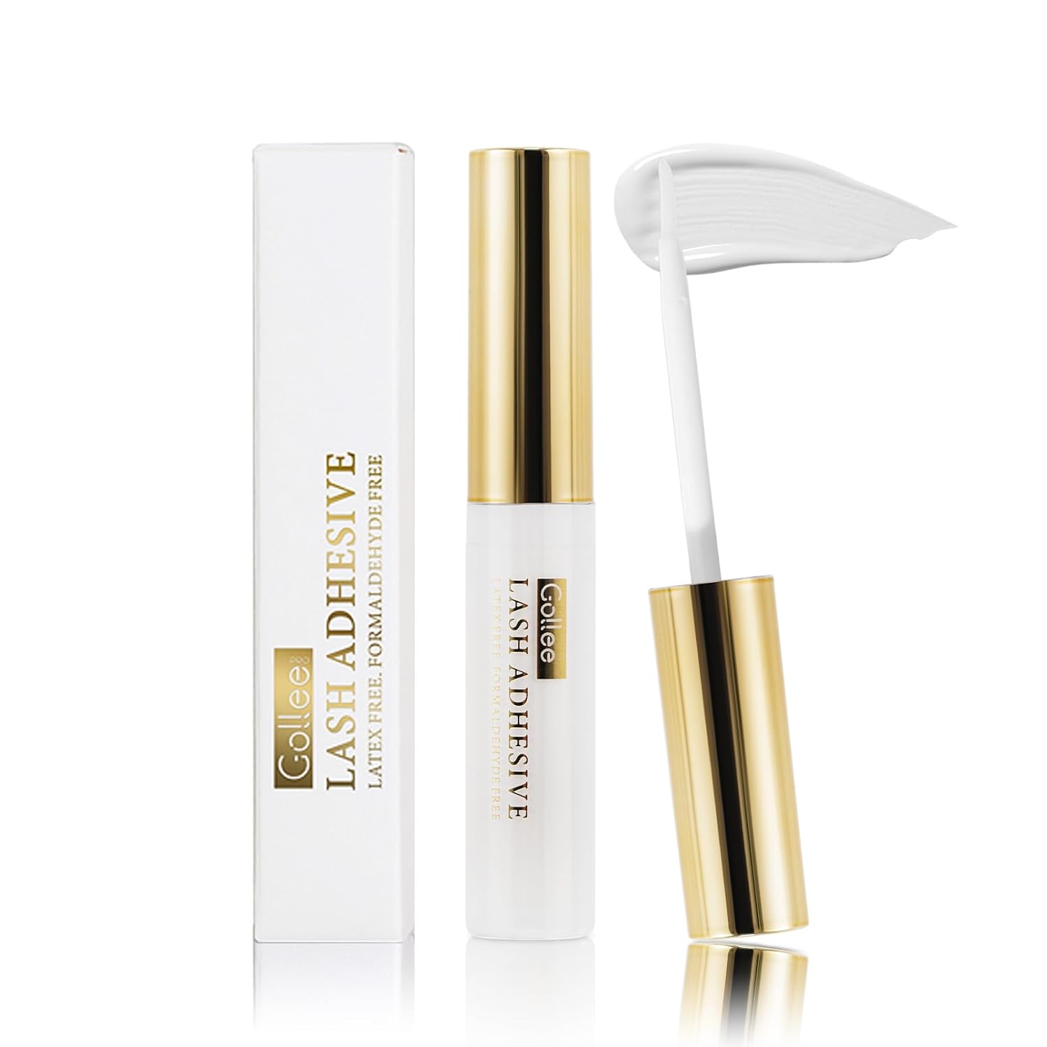 Lash Glue for Eyelash Clusters, False Eyelashes Gule Strip Eye Lash Glue for DIY Lash Extensions Super Strong Hold, Waterproof, Long Lasting Eyelash Adhesive for Lash Cluster Fast Drying Clear