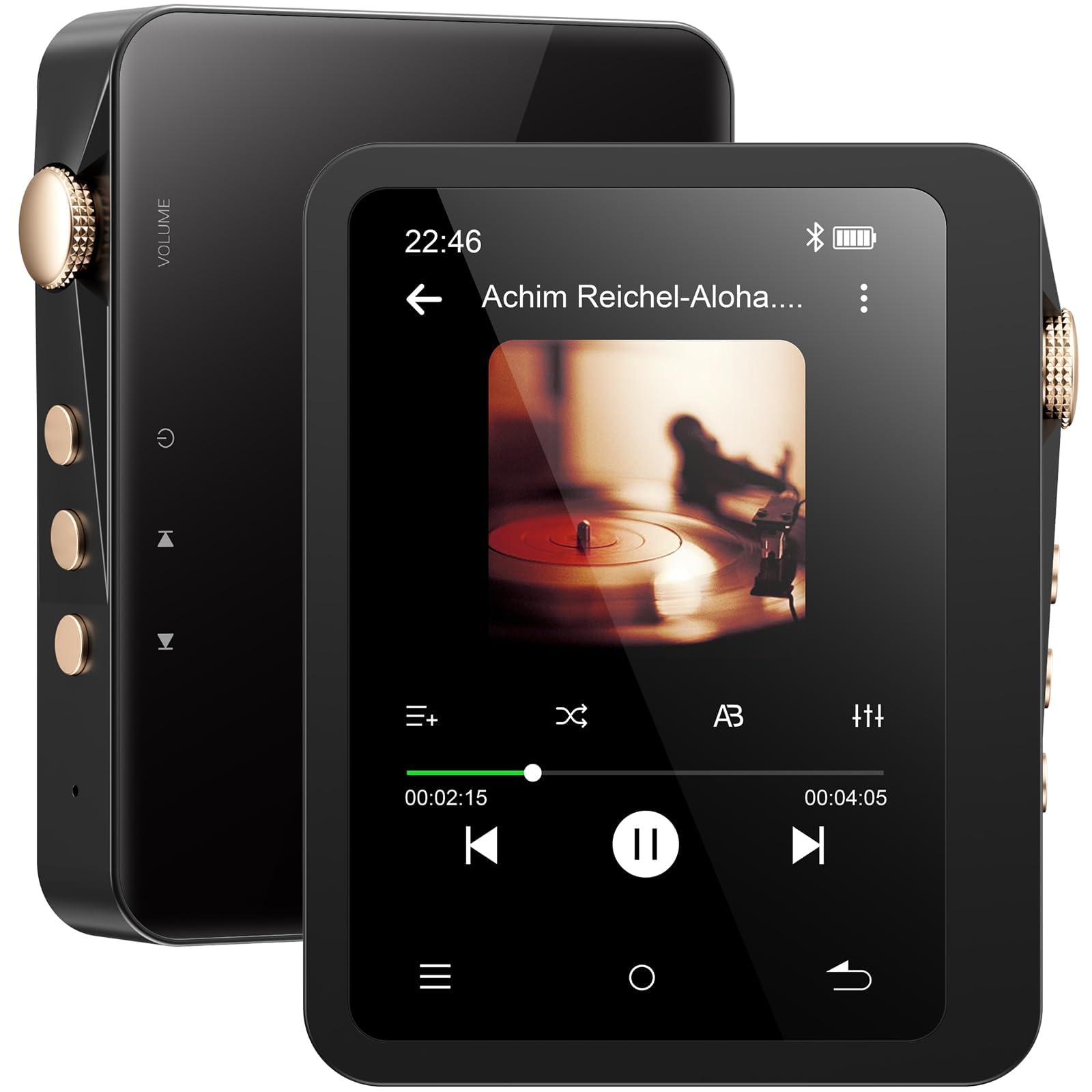 MECHEN 128GB Hi Res MP3 Player Bluetooth, Verlustfreier Hochauflösender Digitaler Ton, DSD DAC FLAC Player, 192Khz/24bit, Touchscreen, USB C, OTG, mit Lederetui (M33)