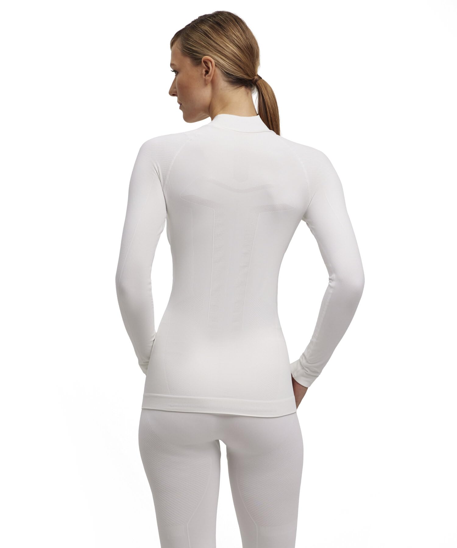 Falke Mujer Warm Turtleneck Camiseta técnica Deportiva Manga Larga Ropa térmica para climas templados a fríos Secado rápido Transpirable sostenible Hilo Funcional 1 Pieza | termorregulación para temperaturas de cálidas a frías
