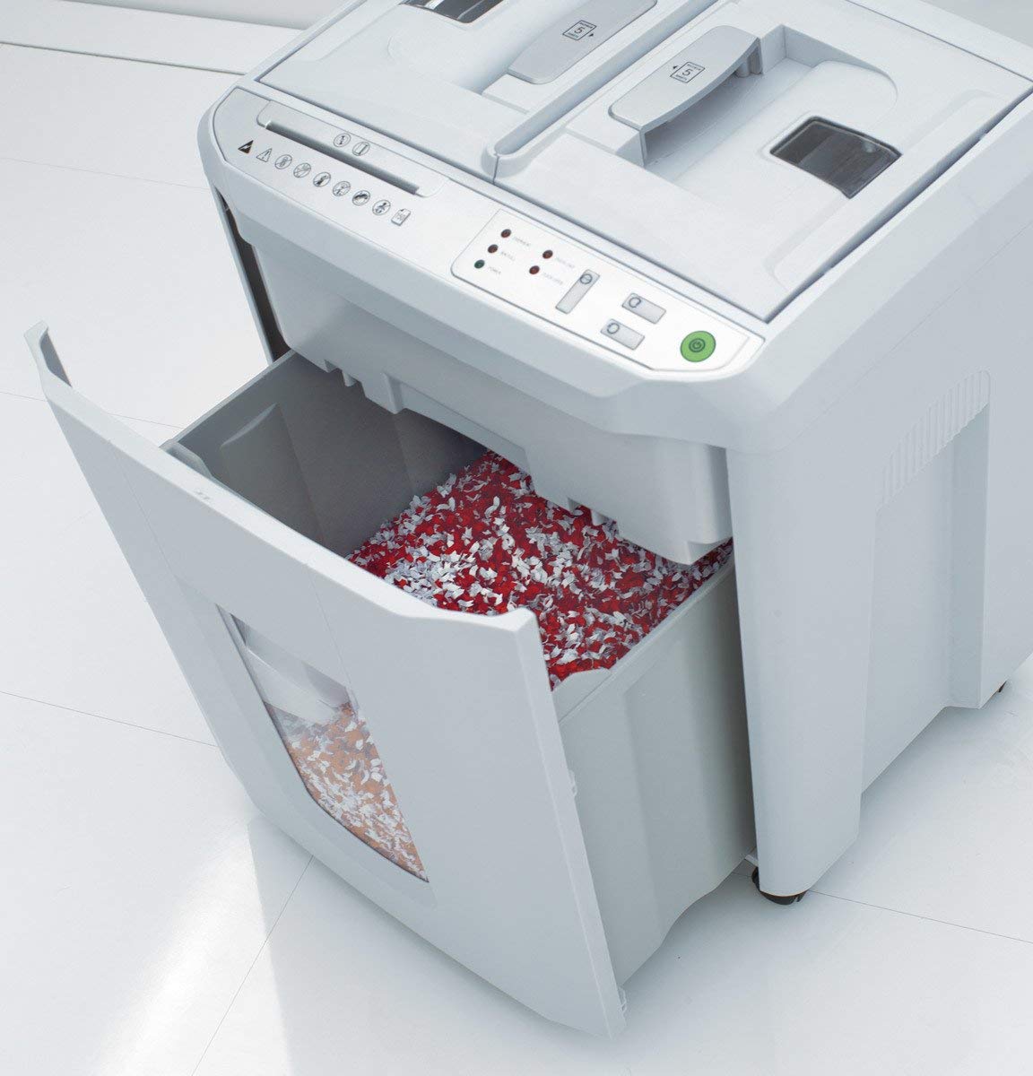 EBA Dino 28 – Destructora automática P-4, Corte 4 x 10 mm, hasta 150 Hojas Auto, Papelera 30 L