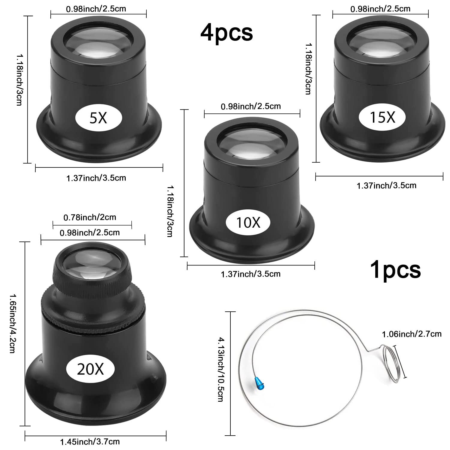 Lente D'Ingrandimento Per Orologiaio - 10X, Lega Alluminio, Design Portatile, Per Precisione E Riparazioni - Foto 2