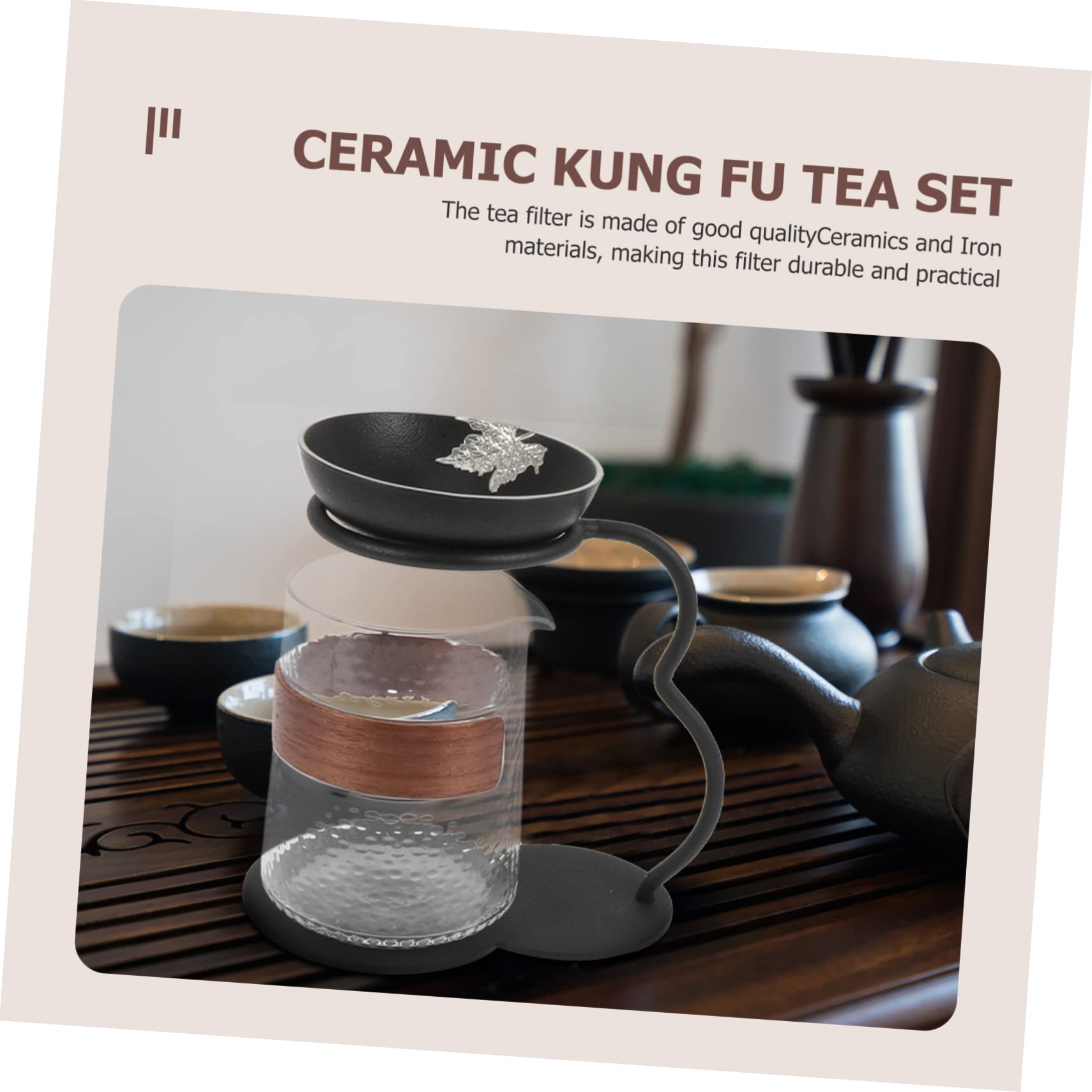 Gatuida 1satz Premium Keramik Tee Set Mit Teesieb Büro Und Zuhause Nutzung Chinesische Kung Fu Teezubehör Stilvolles Design Für Teeliebhaber Hochtemperaturbeständig Und Langlebig