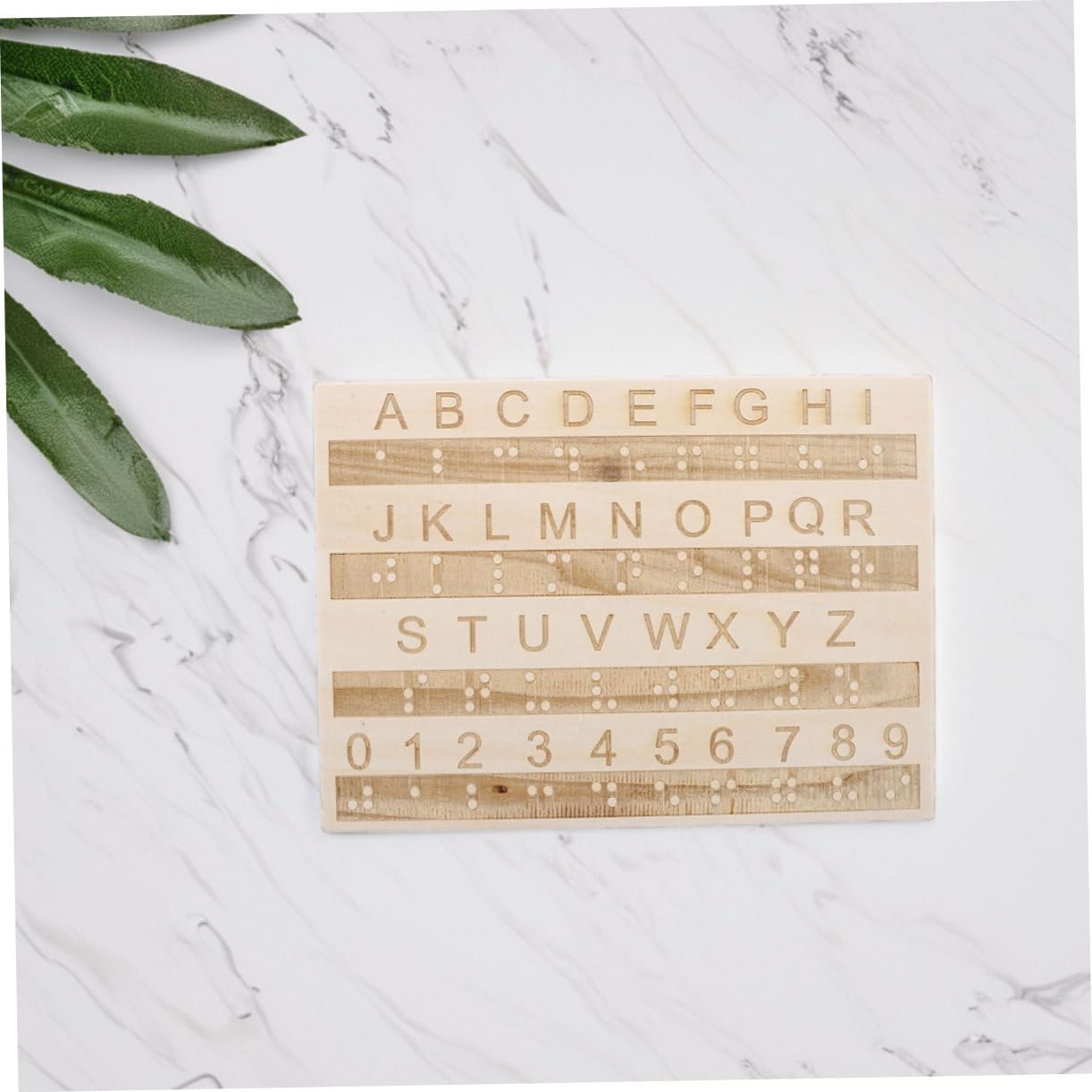 Kisangel Tablero de Alfabeto Braille de Madera, Ayuda Didáctica Táctil para Niños, 3 Piezas, Ligero y Fácil de Llevar, Aprendizaje Color Aleatorio