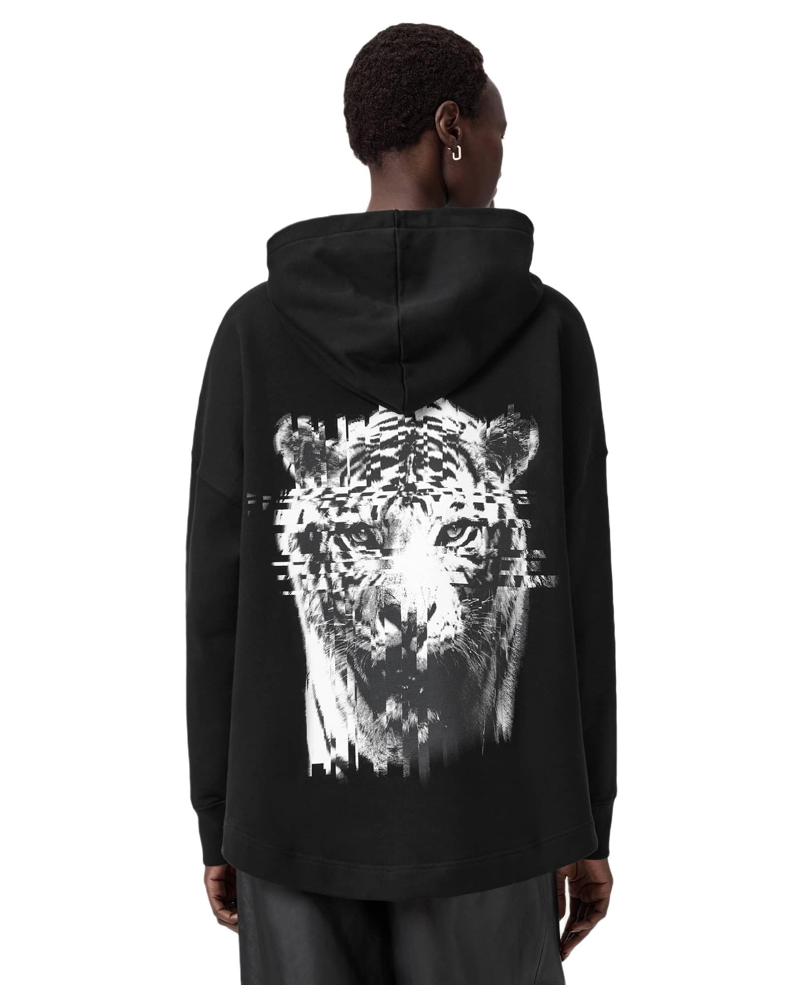 AllSaints Bluza z kapturem Static Etie, Czarny, L
