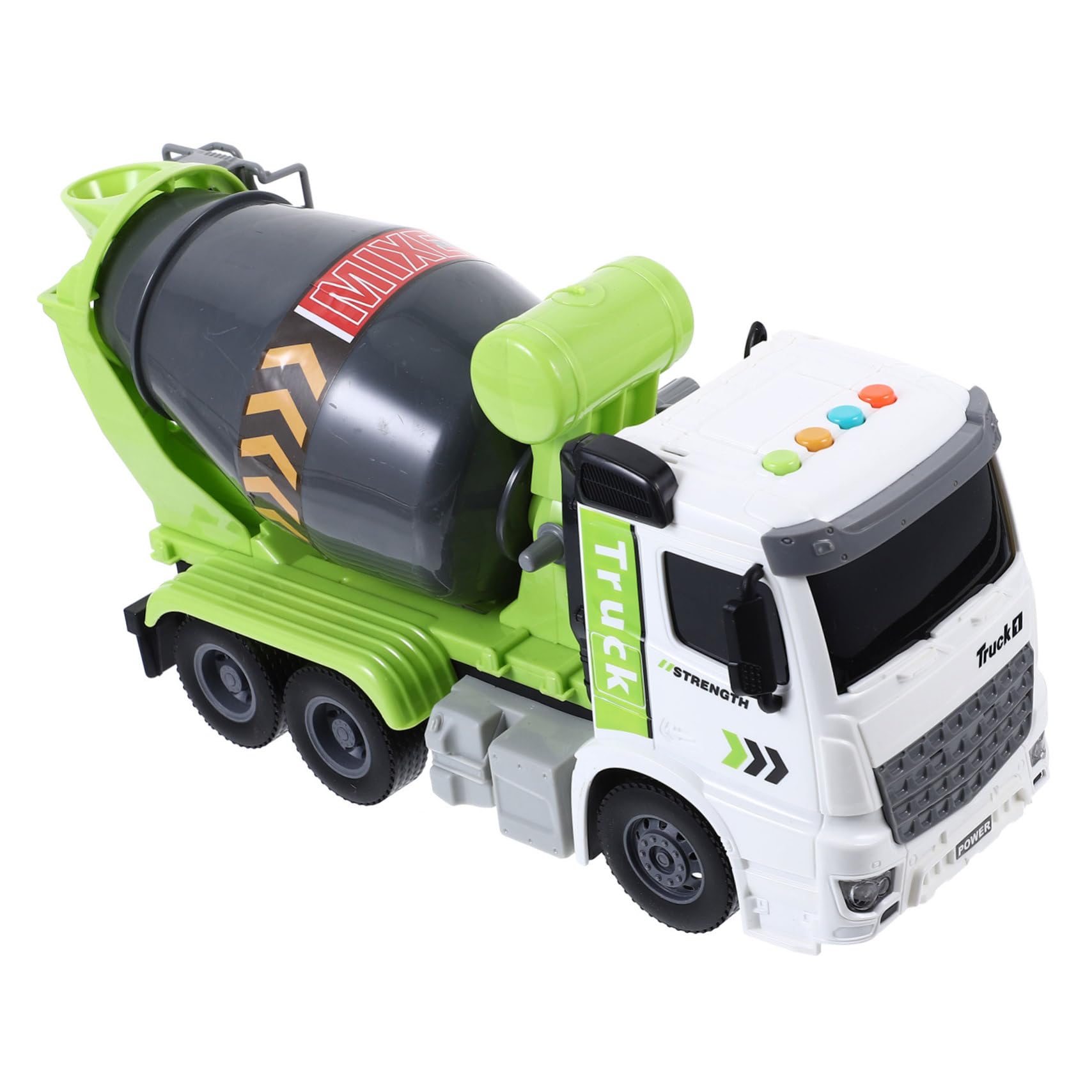 Camion Betoniera Giocattolo Verde in Plastico con Luci e Musica